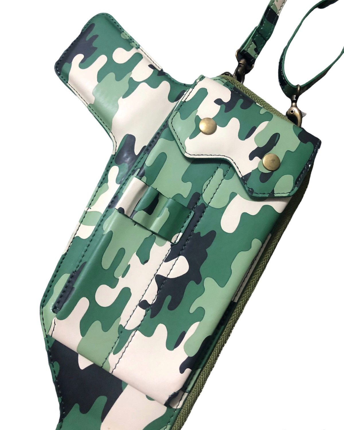 Japanese Brand 🔊HARAJUKU HEAT🔊 Camo slim case pistol design street vibes Size ONE SIZE - 5 Thumbnail