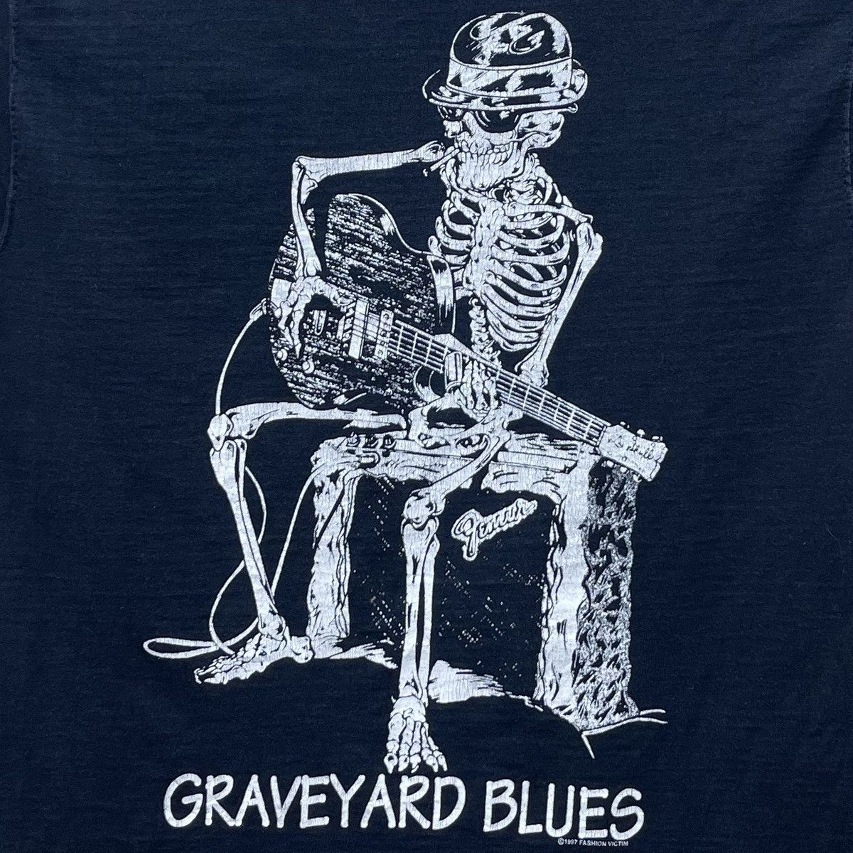 Band Tees × Vintage Vintage 90s Fashion Victim Graveyard Blues Size US M / EU 48-50 / 2 - 2 Thumbnail