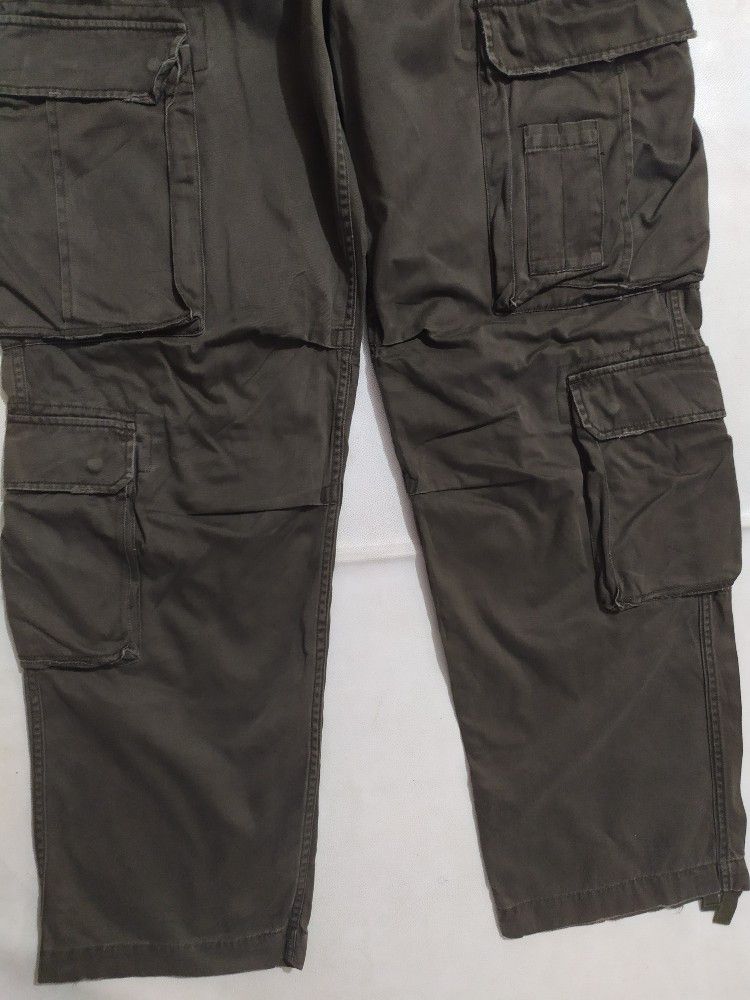 Japanese Brand 🔥Real Crush Clothing Multipocket Tactical Cargo Pants Size US 33 - 3 Thumbnail