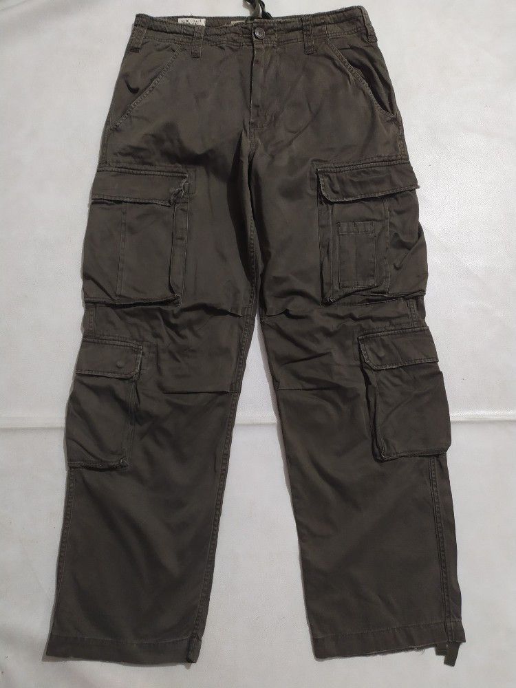 image of Military Real Crush Clothing Multipocket Tactical Cargo Pants in Brown, Men's (Size 33)