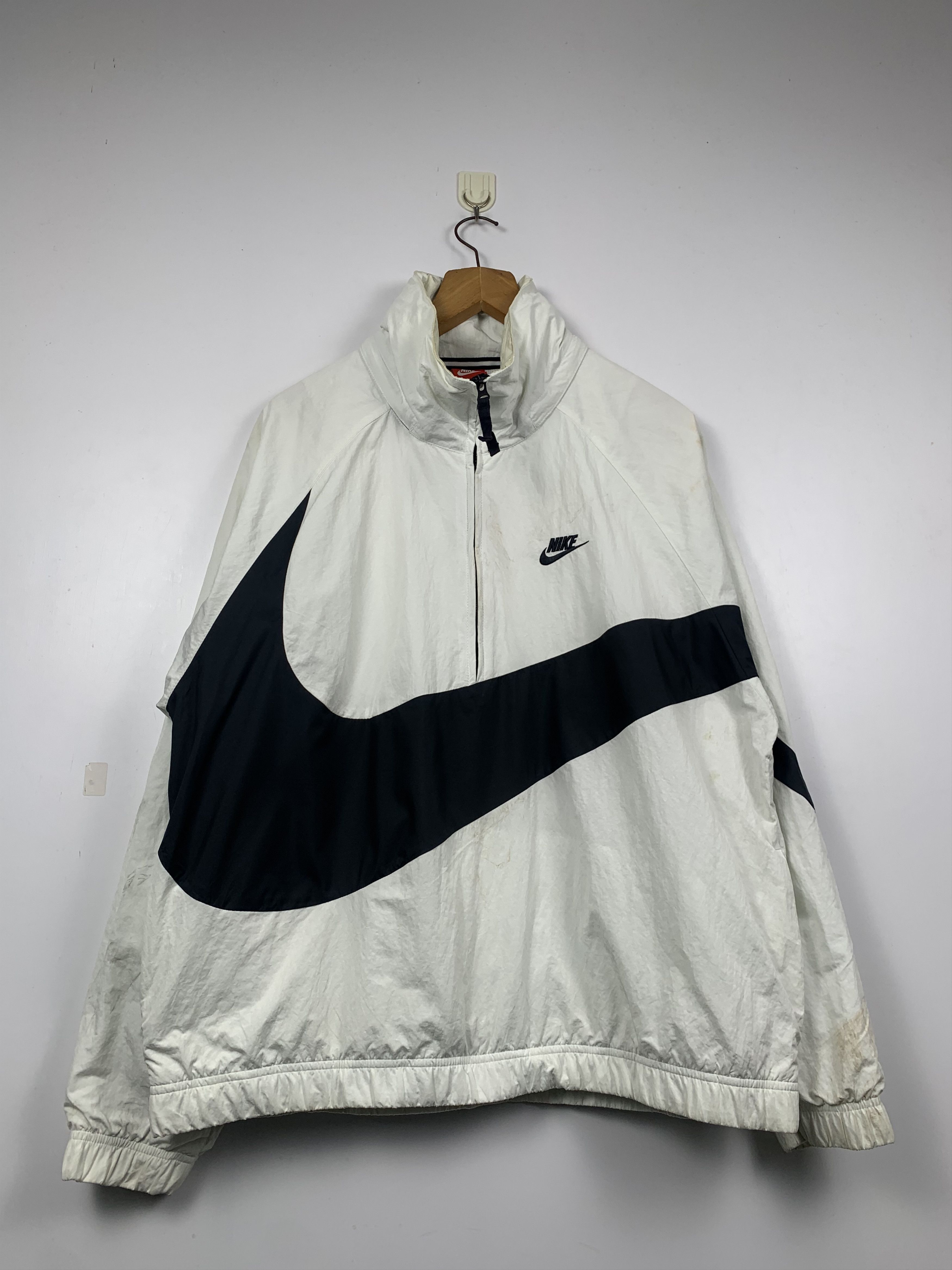 Nike big swoosh half zip jacket sale