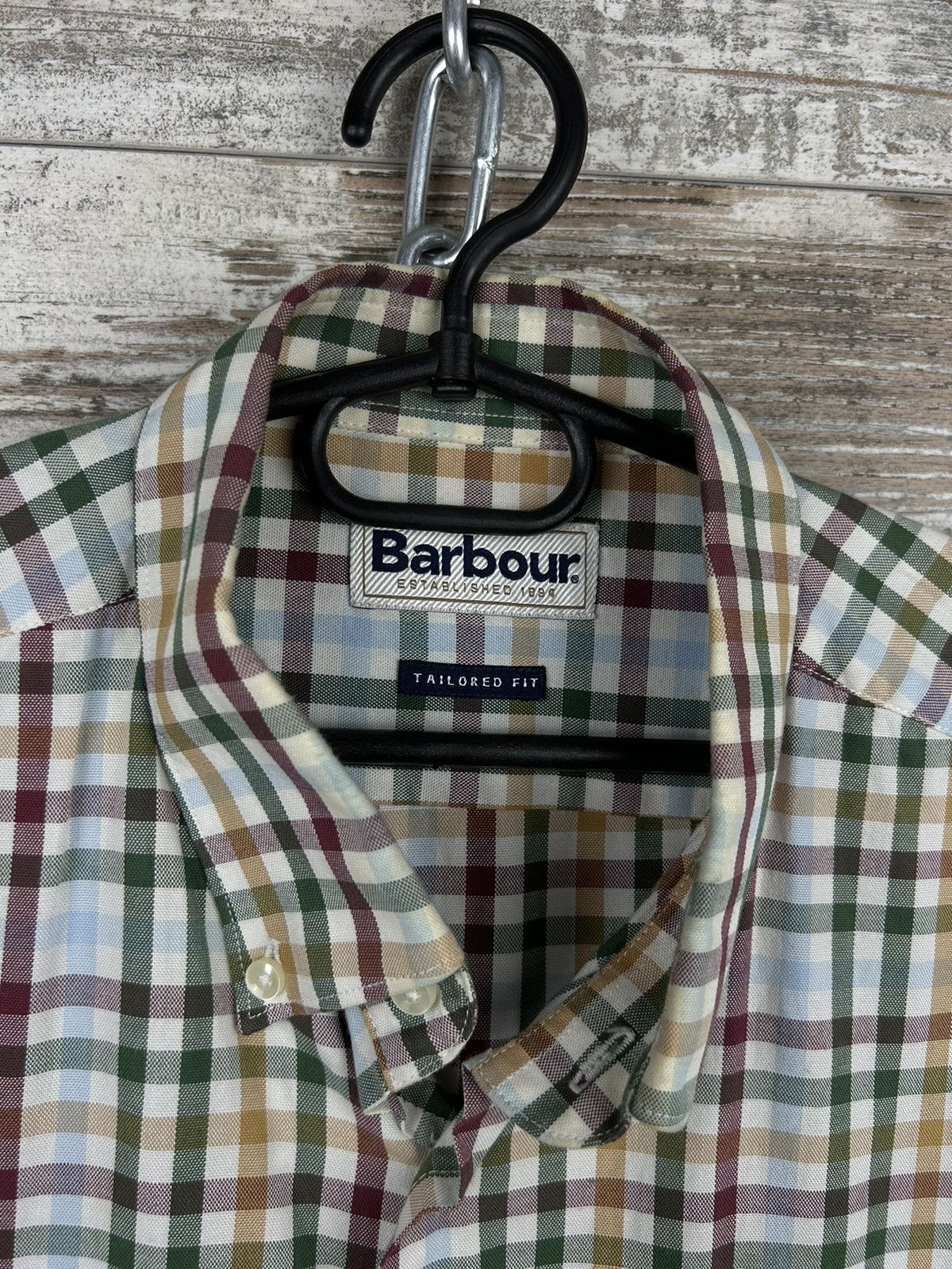 Barbour × Vintage Mens Vintage BARBOUR MENS LONG SLEEVE SHIRT button up tee Size US M / EU 48-50 / 2 - 6 Thumbnail