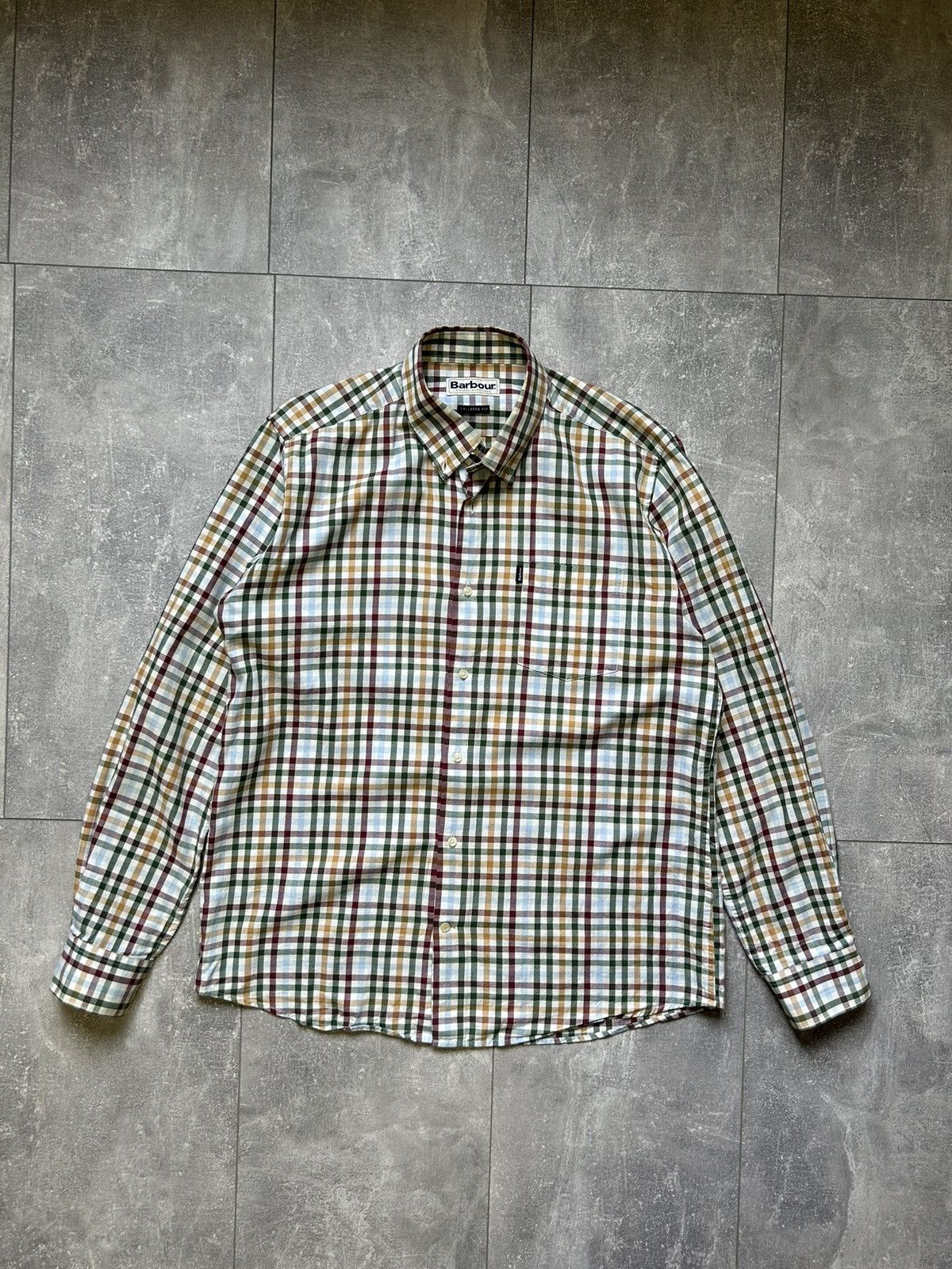 Barbour × Vintage Mens Vintage BARBOUR MENS LONG SLEEVE SHIRT button up tee Size US M / EU 48-50 / 2 - 19 Thumbnail