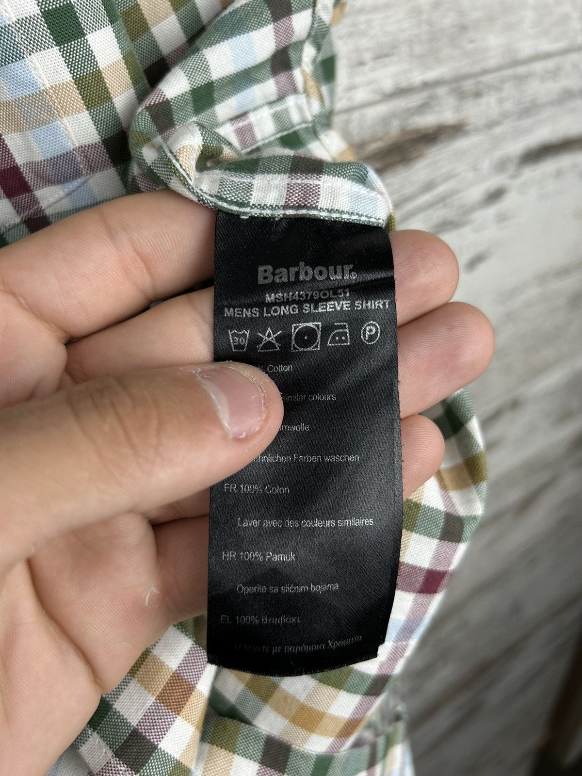 Barbour × Vintage Mens Vintage BARBOUR MENS LONG SLEEVE SHIRT button up tee Size US M / EU 48-50 / 2 - 8 Thumbnail