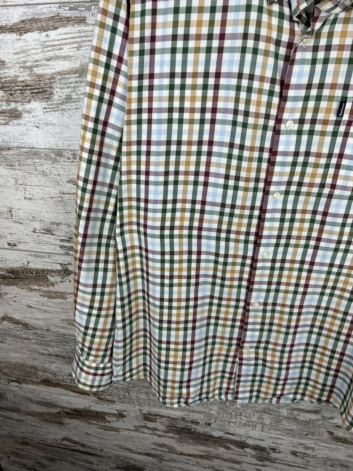 Barbour × Vintage Mens Vintage BARBOUR MENS LONG SLEEVE SHIRT button up tee Size US M / EU 48-50 / 2 - 3 Thumbnail