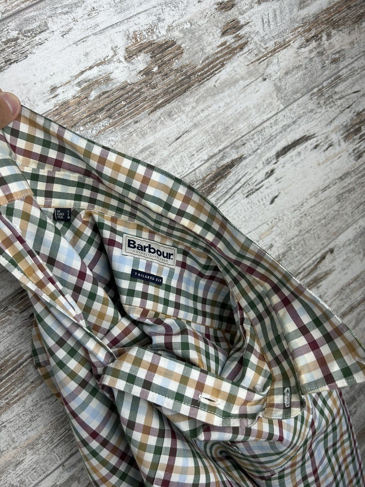 Barbour × Vintage Mens Vintage BARBOUR MENS LONG SLEEVE SHIRT button up tee Size US M / EU 48-50 / 2 - 15 Thumbnail