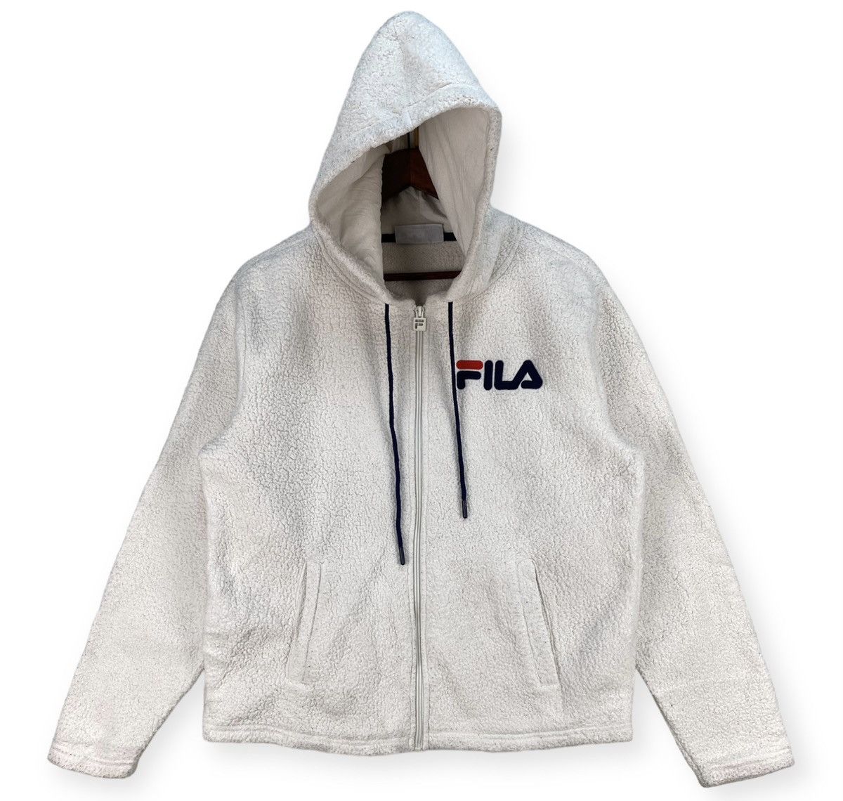 image of Fila Hoodies Zipper Fleece, Men's (Size Large)