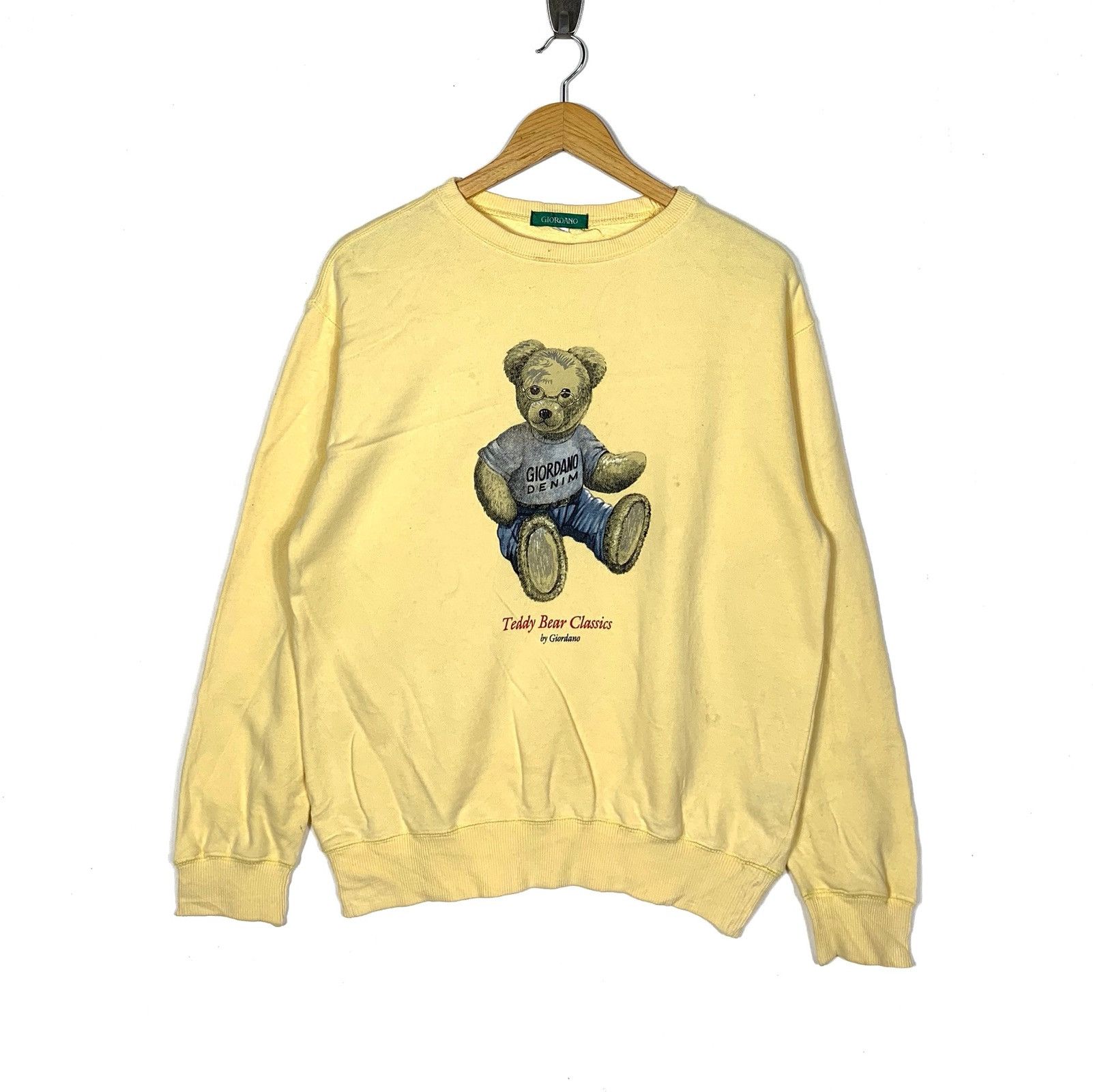 Giordano Vintage Giordano Polo Bear Sweatshirt Yellow Colour Jumper ...
