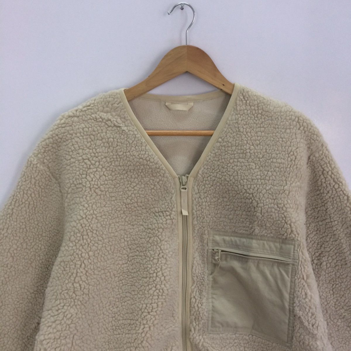 Lemaire × Uniqlo 💥Lemaire uniqlo Deep pile Sherpa cardigan Jacket Size US L / EU 52-54 / 3 - 2 Thumbnail