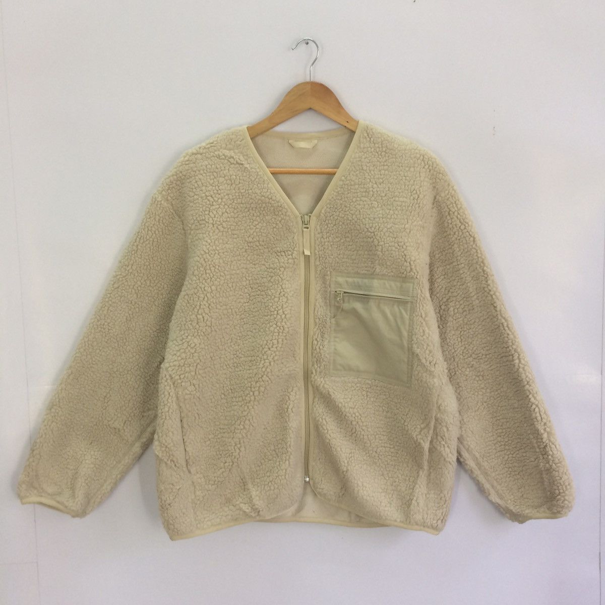 Lemaire × Uniqlo 💥Lemaire uniqlo Deep pile Sherpa cardigan Jacket Size US L / EU 52-54 / 3 - 1 Thumbnail