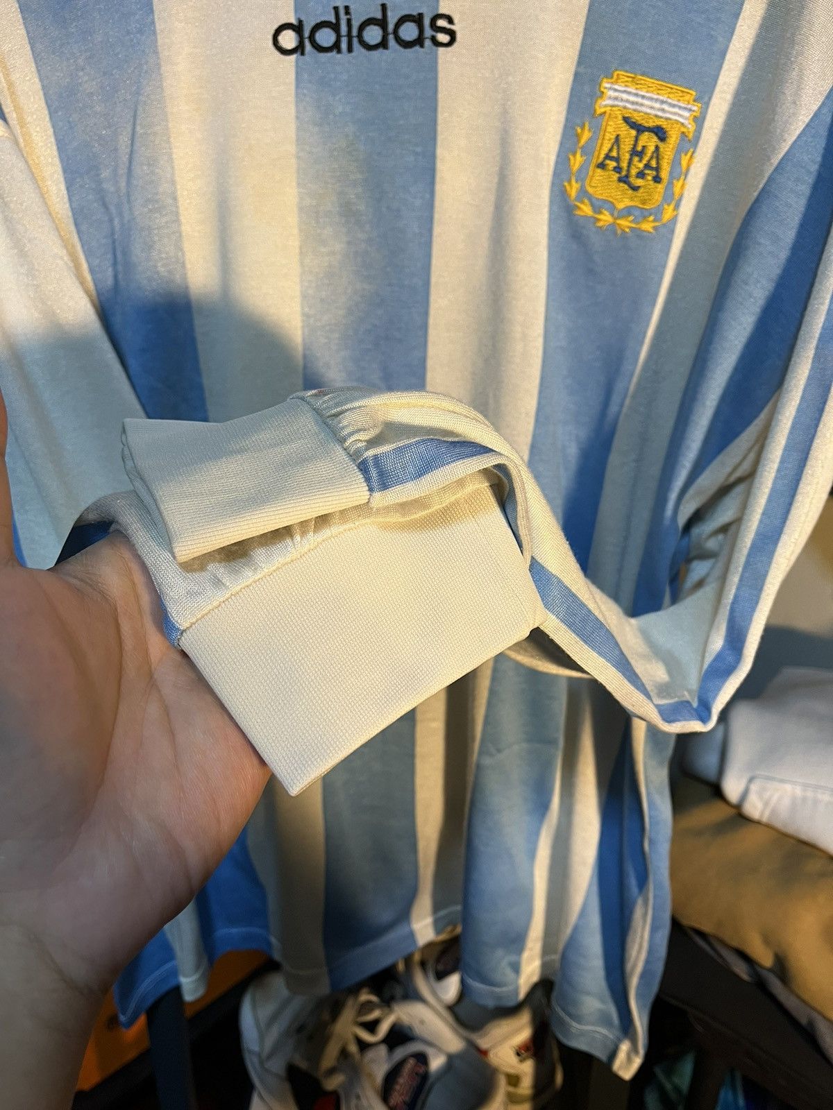 Vintage Grail Vintage 1994 Argentina AdidasLong Sleeves Hersey Size US XL / EU 56 / 4 - 7 Thumbnail