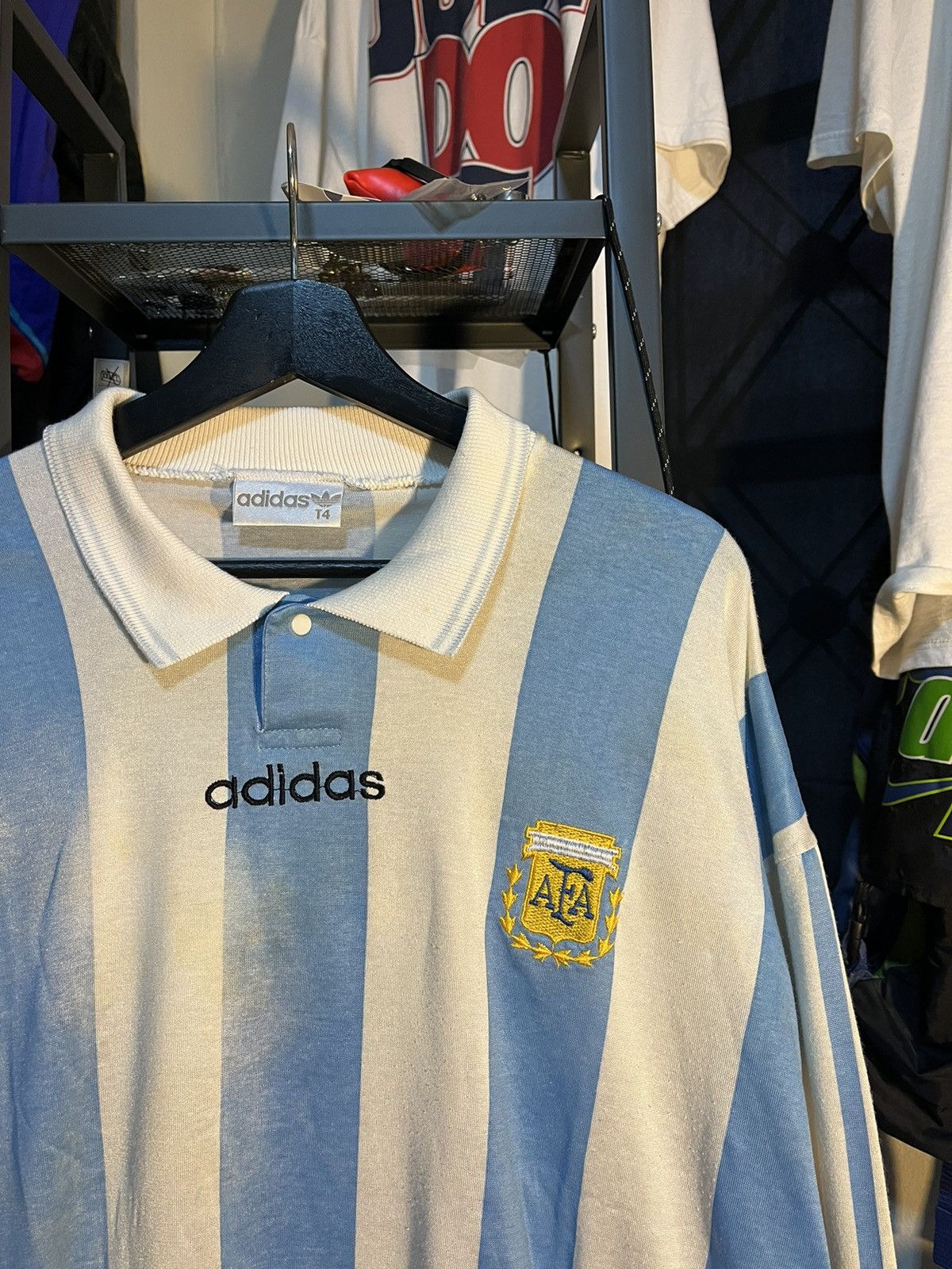 Vintage Grail Vintage 1994 Argentina AdidasLong Sleeves Hersey Size US XL / EU 56 / 4 - 4 Thumbnail