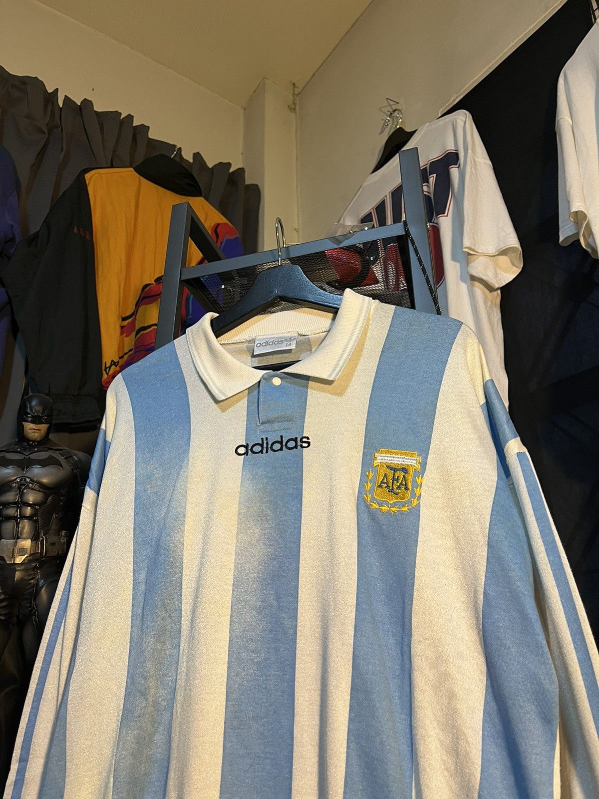Vintage Grail Vintage 1994 Argentina AdidasLong Sleeves Hersey Size US XL / EU 56 / 4 - 2 Thumbnail