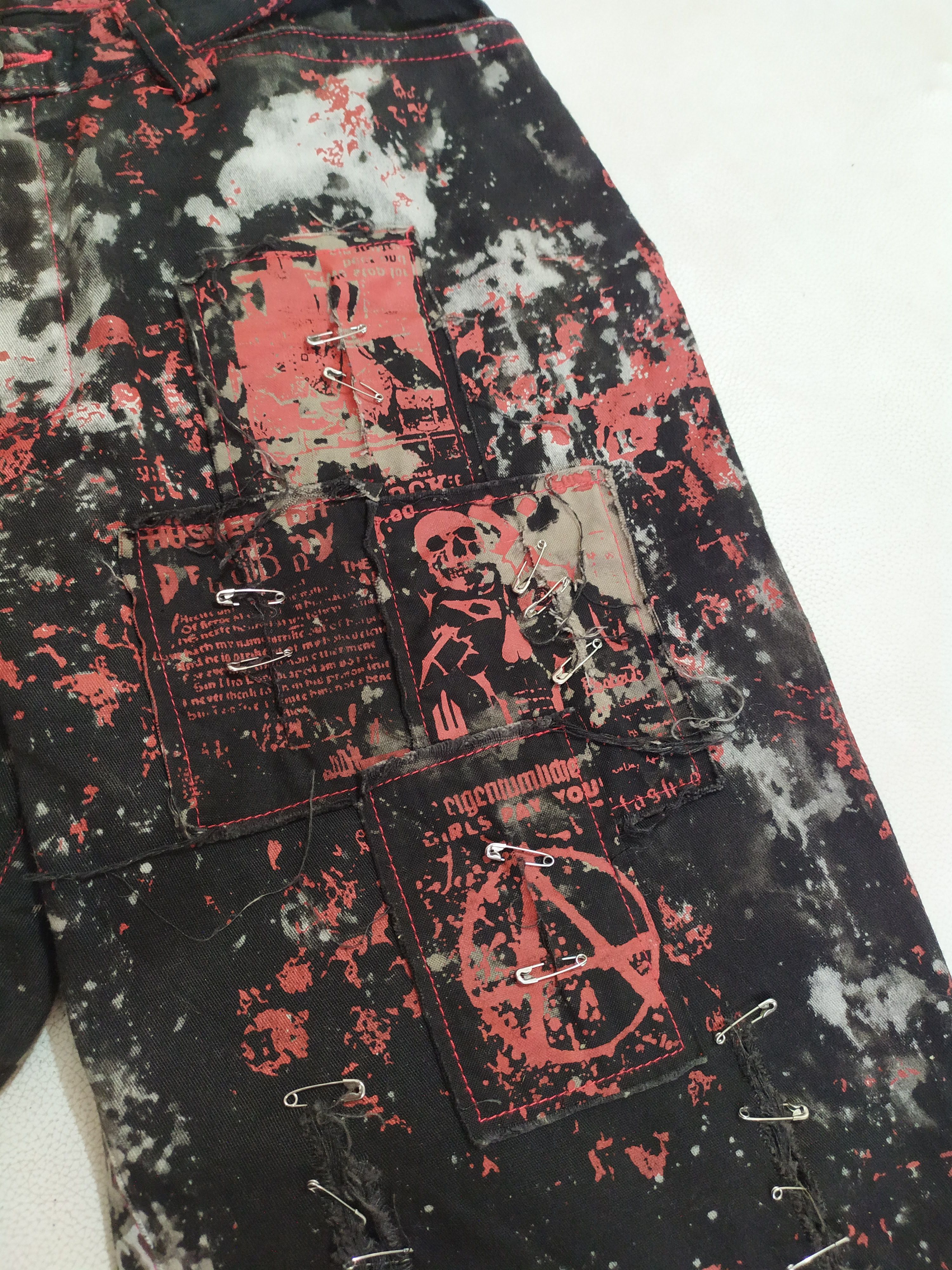 Japanese Brand 🔥H Anarchy By Naoto Japan Punk Bondage Distressed Pants Size US 28 / EU 44 - 4 Thumbnail