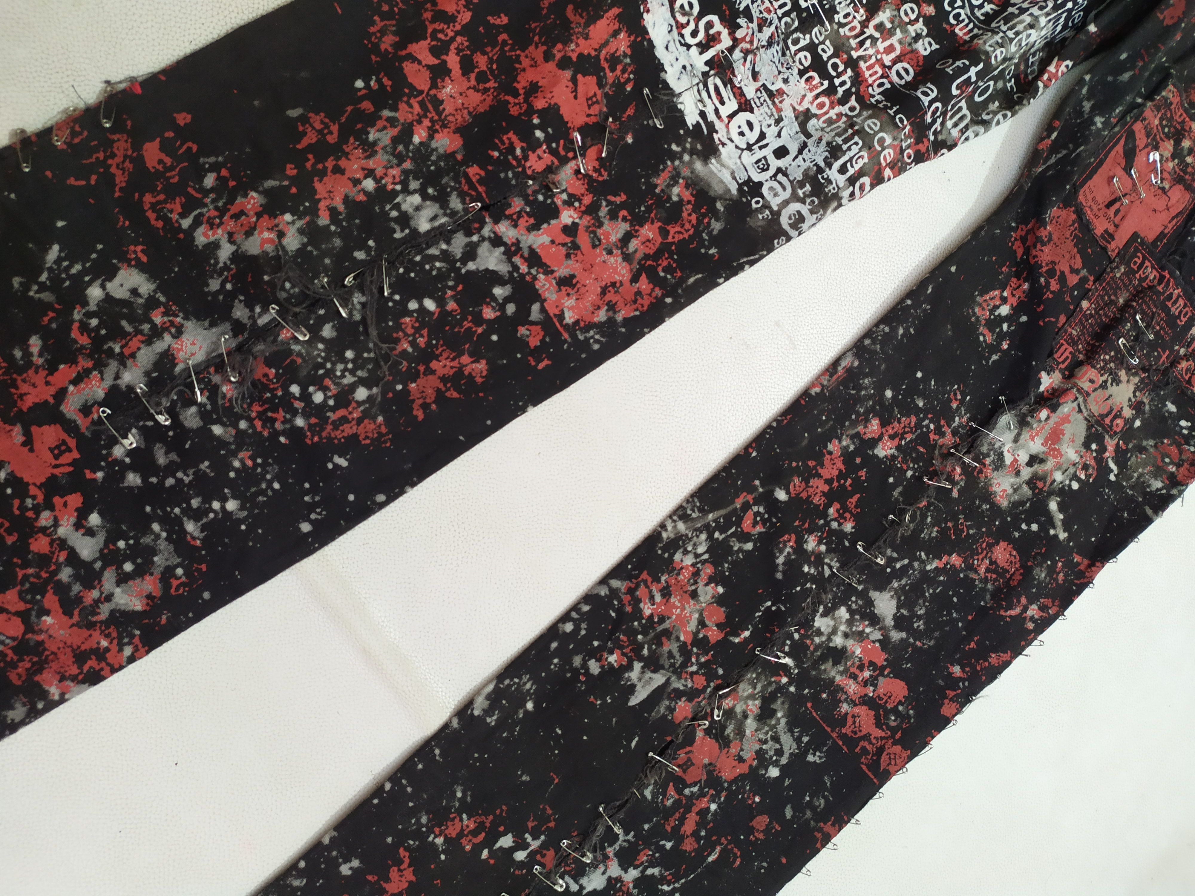 Japanese Brand 🔥H Anarchy By Naoto Japan Punk Bondage Distressed Pants Size US 28 / EU 44 - 12 Thumbnail