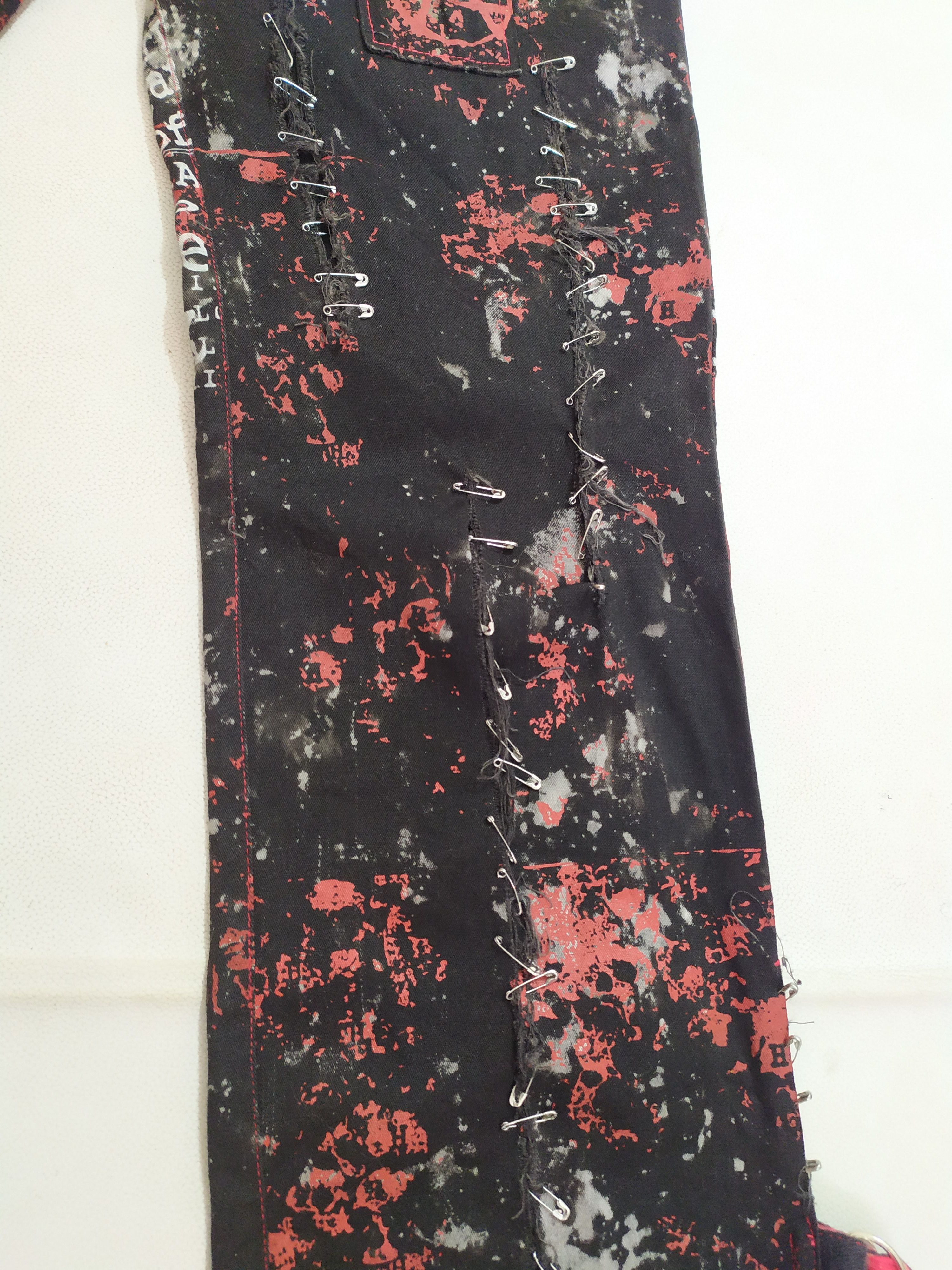 Japanese Brand 🔥H Anarchy By Naoto Japan Punk Bondage Distressed Pants Size US 28 / EU 44 - 7 Thumbnail