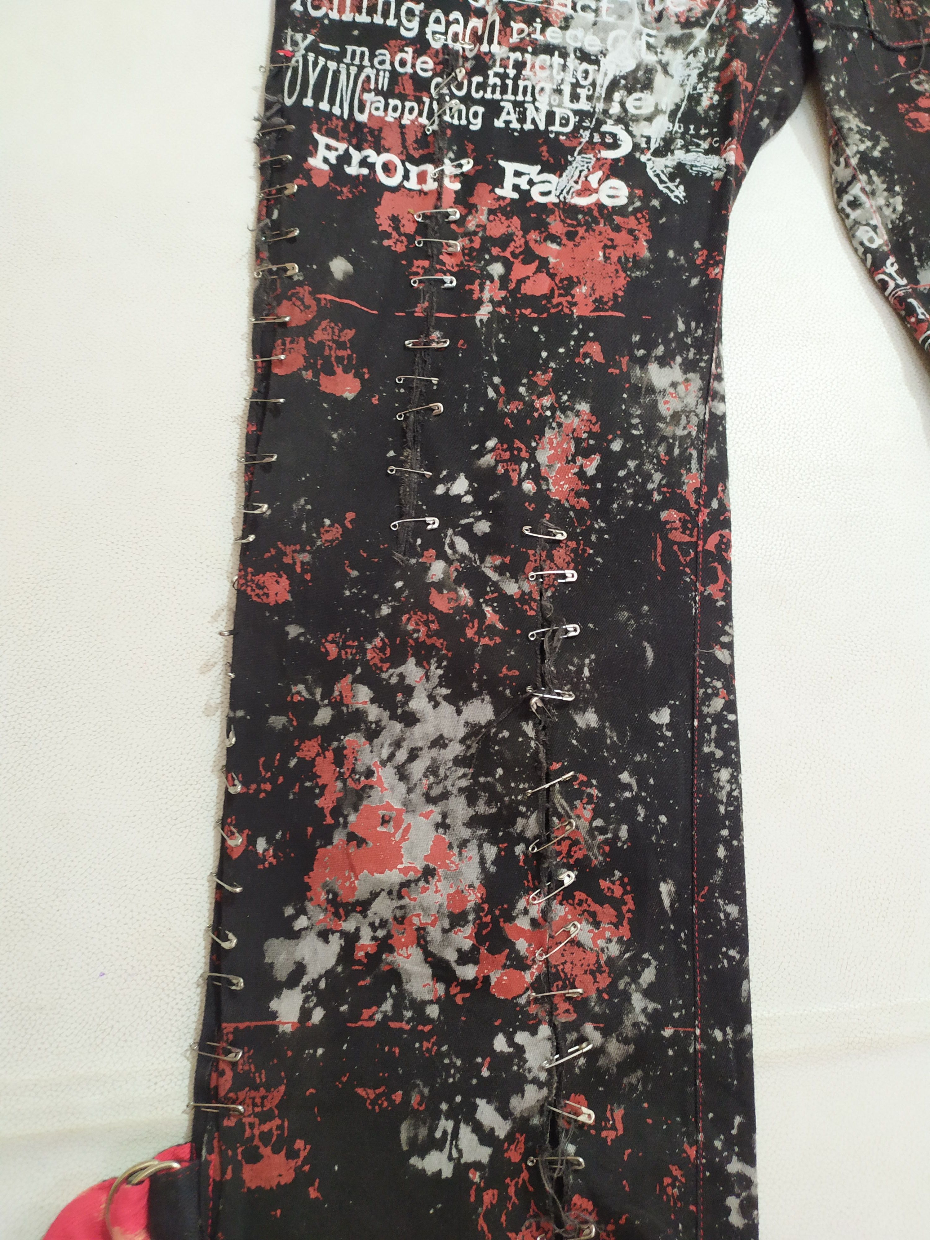 Japanese Brand 🔥H Anarchy By Naoto Japan Punk Bondage Distressed Pants Size US 28 / EU 44 - 6 Thumbnail
