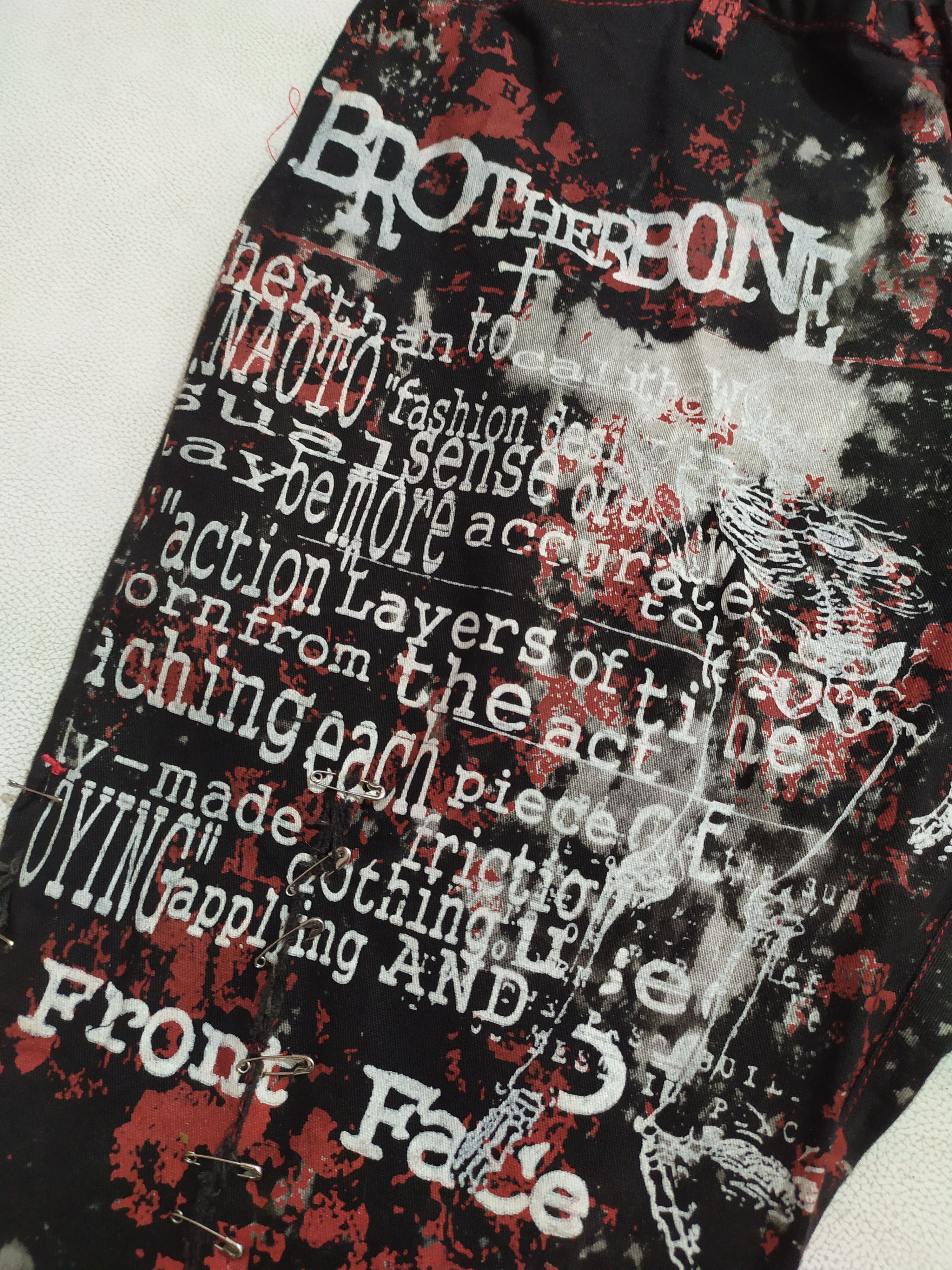 Japanese Brand 🔥H Anarchy By Naoto Japan Punk Bondage Distressed Pants Size US 28 / EU 44 - 5 Thumbnail