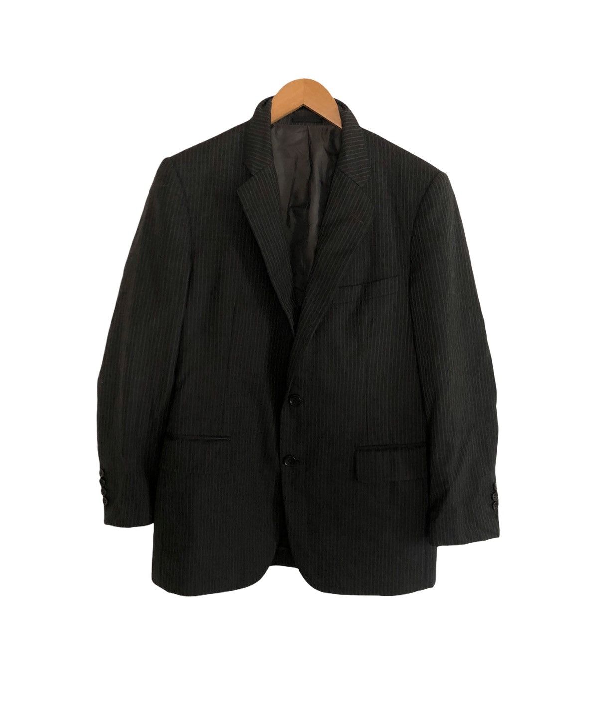 image of Vintage Burberry Nice Striped Blazer in Black, Men's (Size Small)