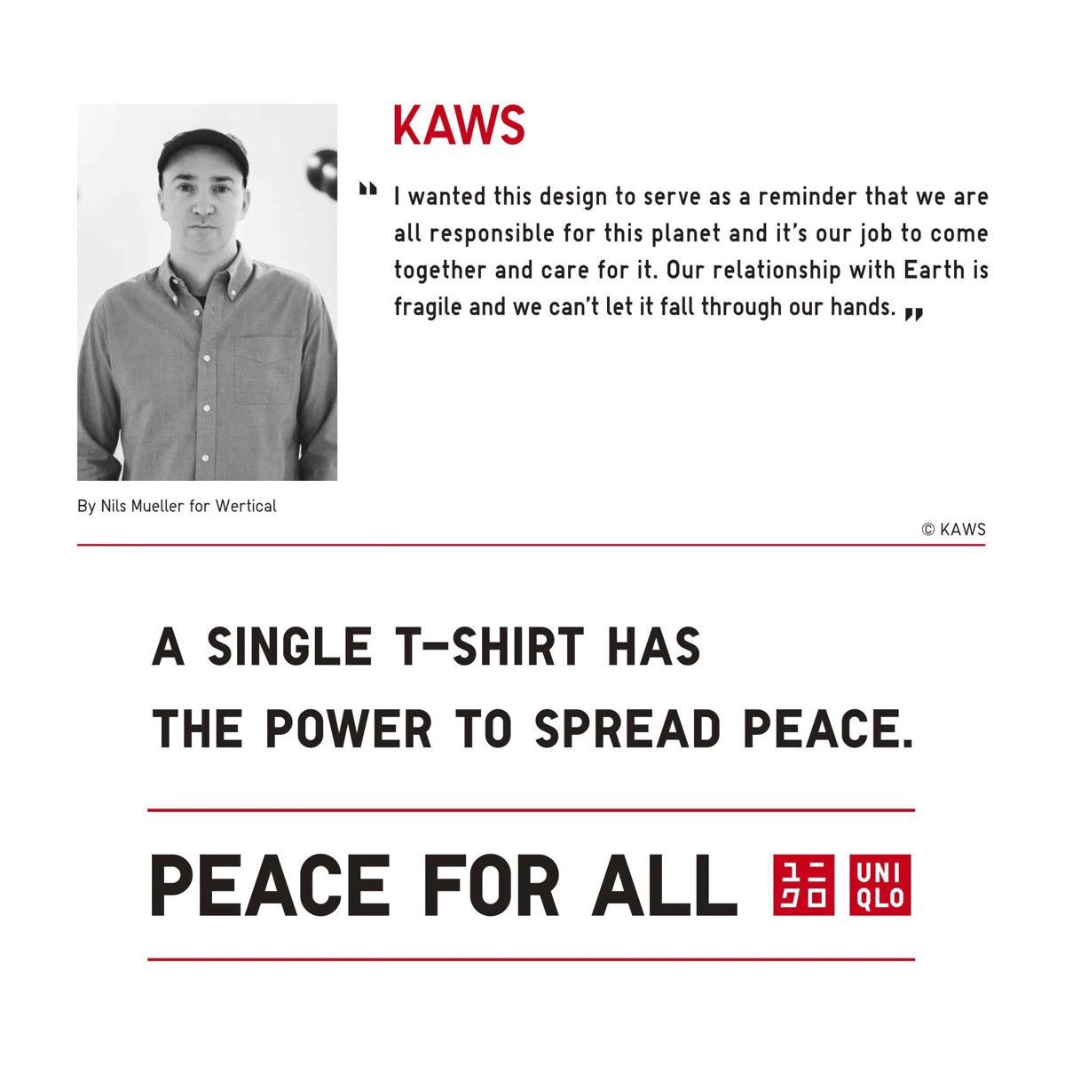 Kaws × Uniqlo Small KAWS White Peace for All The Figure Gone Vinyl Shirt Size US S / EU 44-46 / 1 - 8 Thumbnail