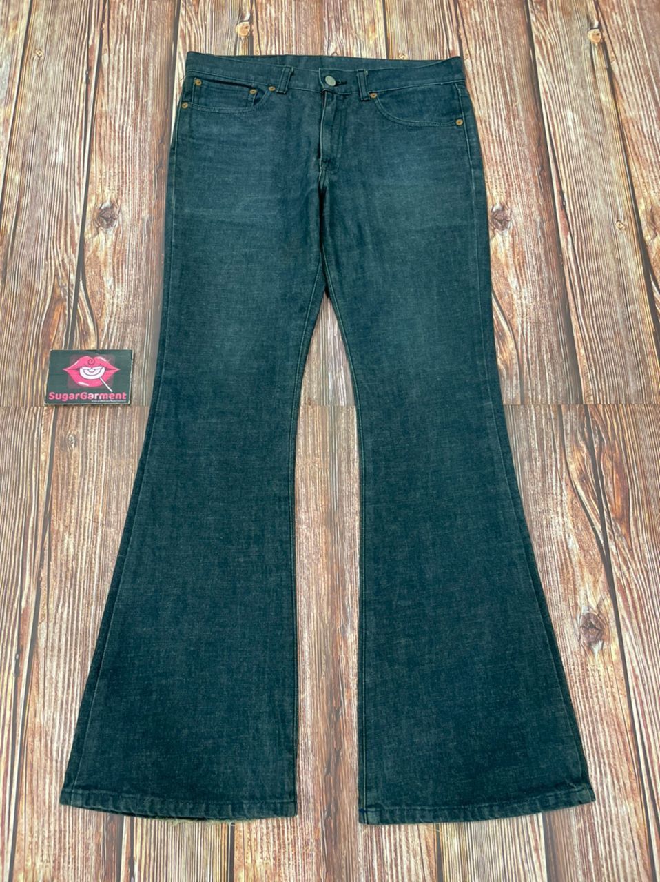 Japanese Brand Bell Bottom Flare Bootcut Jeans SNAKE SKINS VTG Size US 32 / EU 48 - 4 Thumbnail