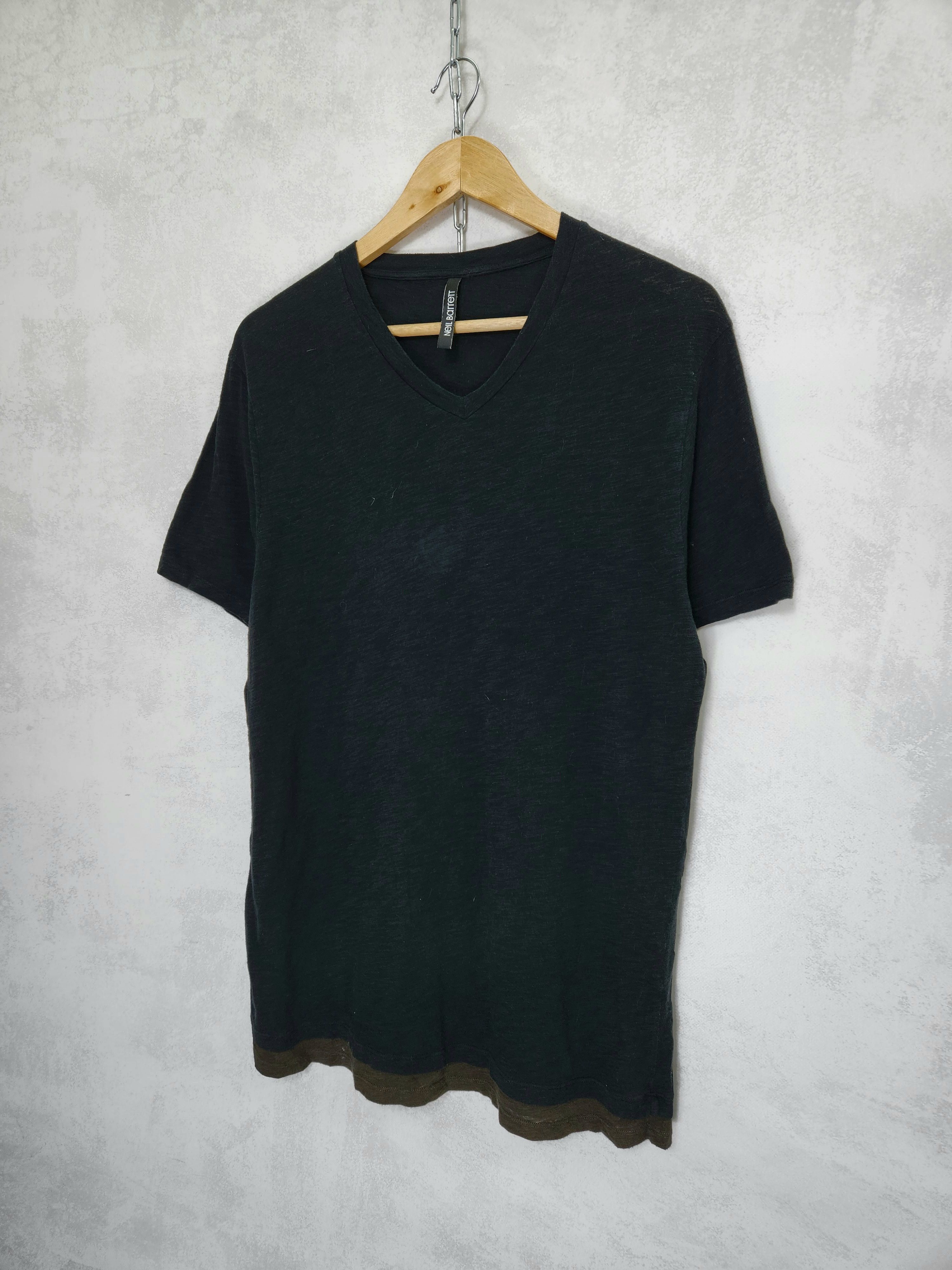 Neil Barrett Neil barrett Black Contrast Hem T-Shirt Size US M / EU 48-50 / 2 - 2 Thumbnail