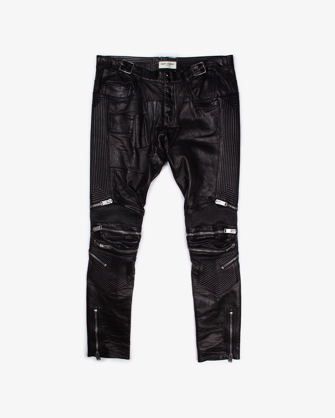 SAINT LAURENT AW13 FULL LEATHER BIKER PANT | 50