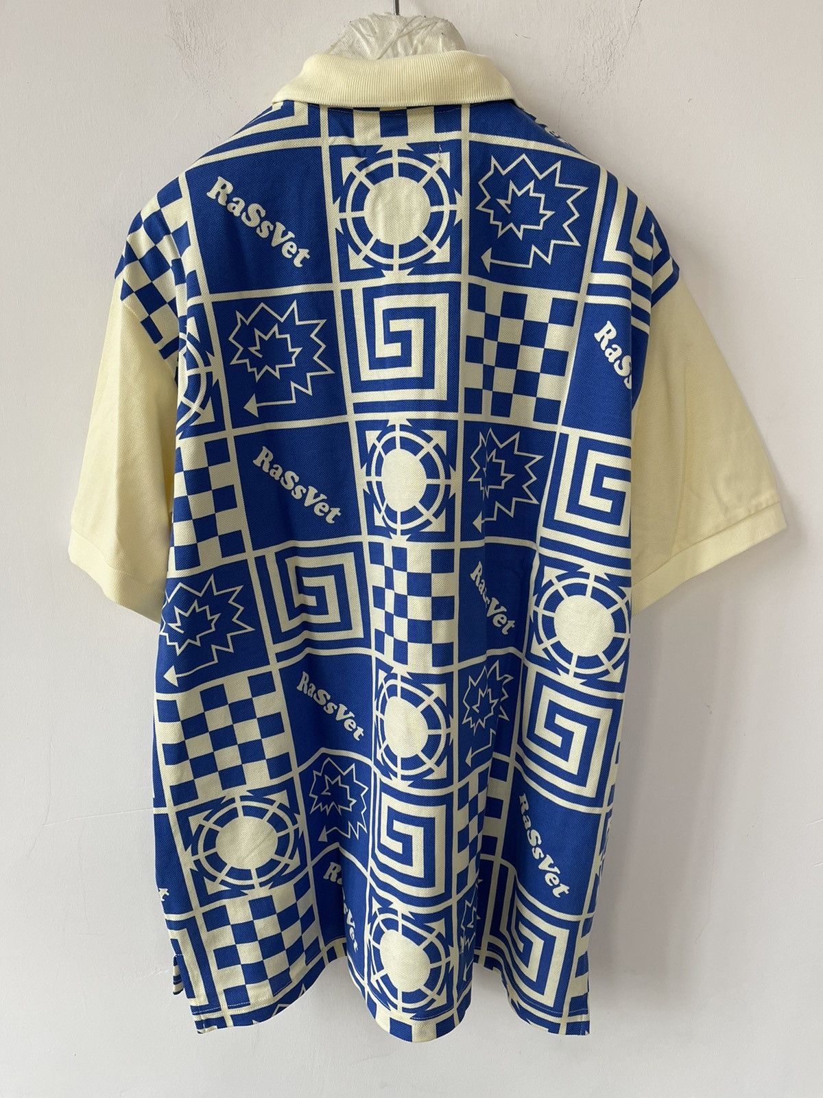 PACCBET Rassvet Blue & Beige Logo Pattern Polo Size US XL / EU 56 / 4 - 2 Thumbnail