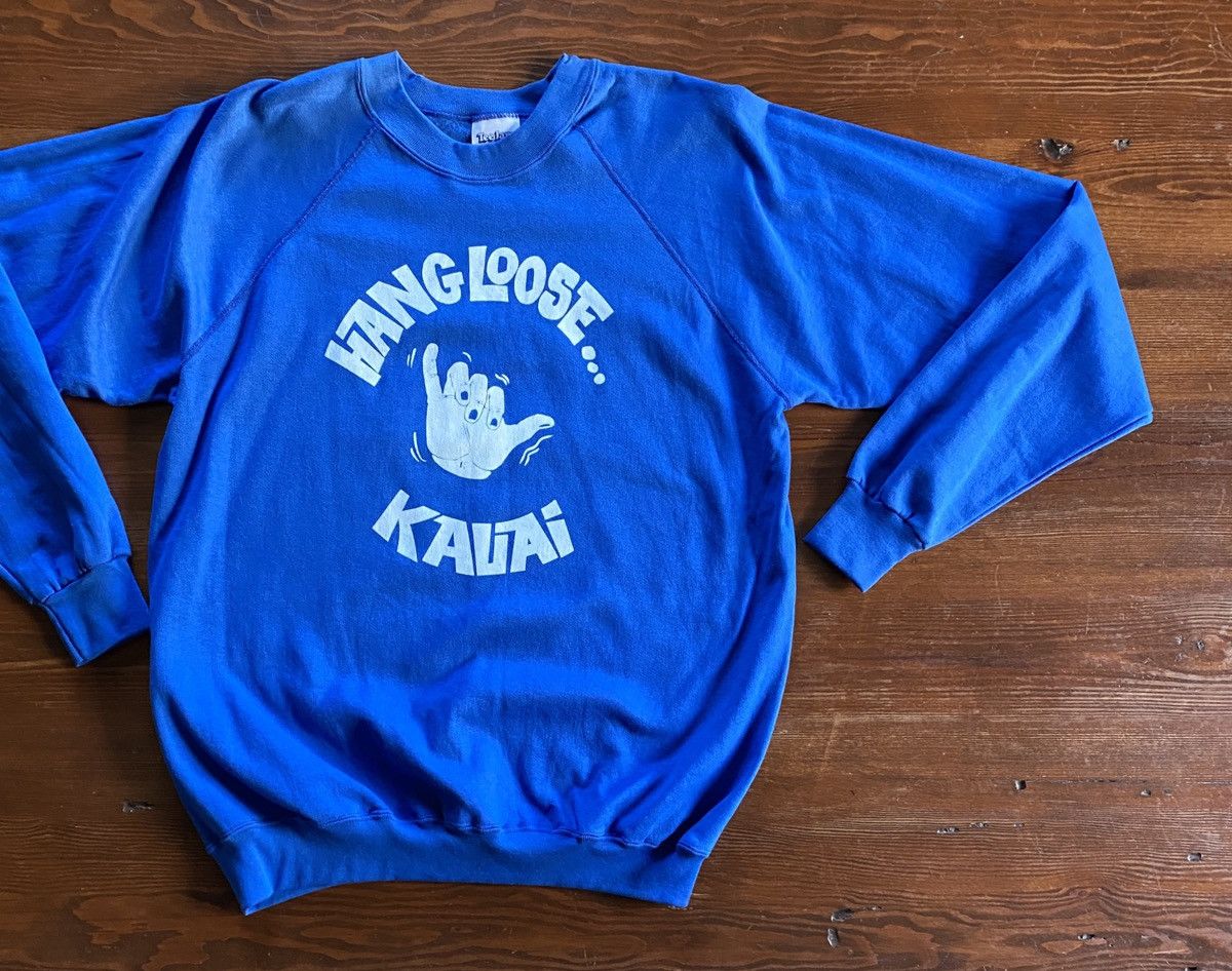Vintage Vintage 80’s Hang Loose Kauai Raglan Crewneck Sweatshirt Size US L / EU 52-54 / 3 - 1 Thumbnail