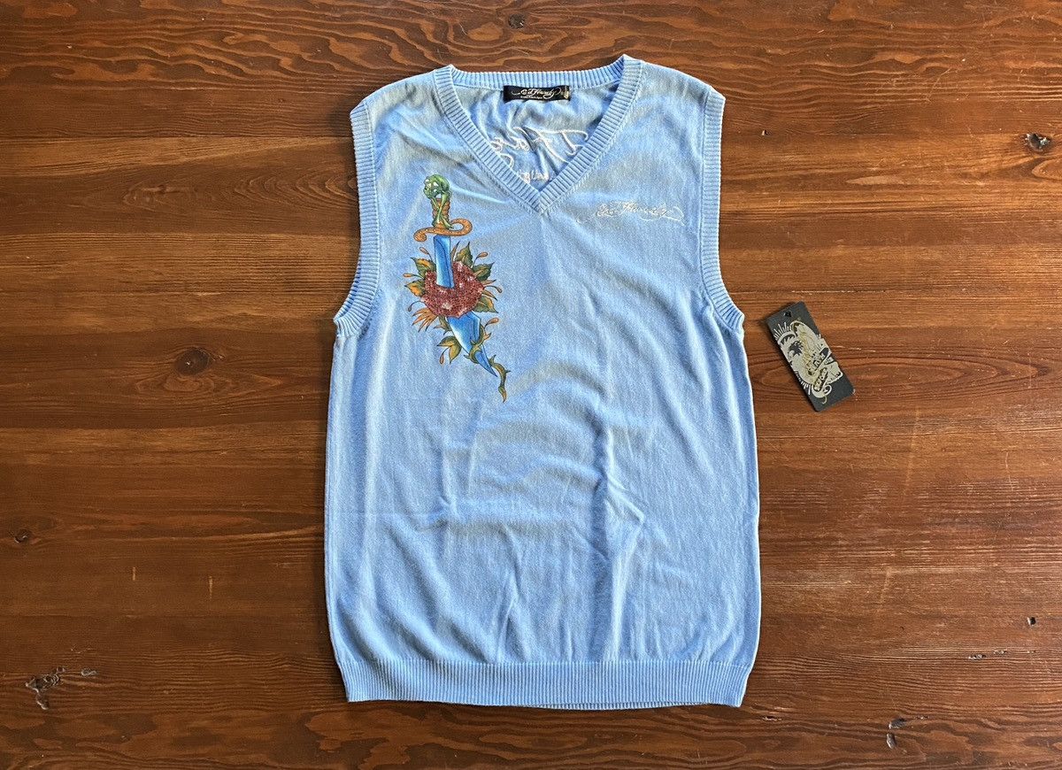 Ed Hardy Vintage NWT Y2K’s Ed Hardy Double Side Pullover Sweater Vest Size US XL / EU 56 / 4 - 7 Thumbnail