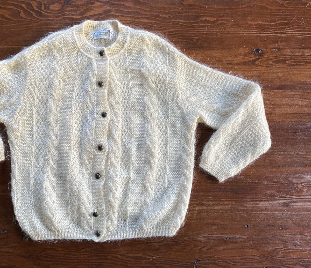 Vintage 80’s Benetton Mohair Women’s Knit Cardigan Sweater