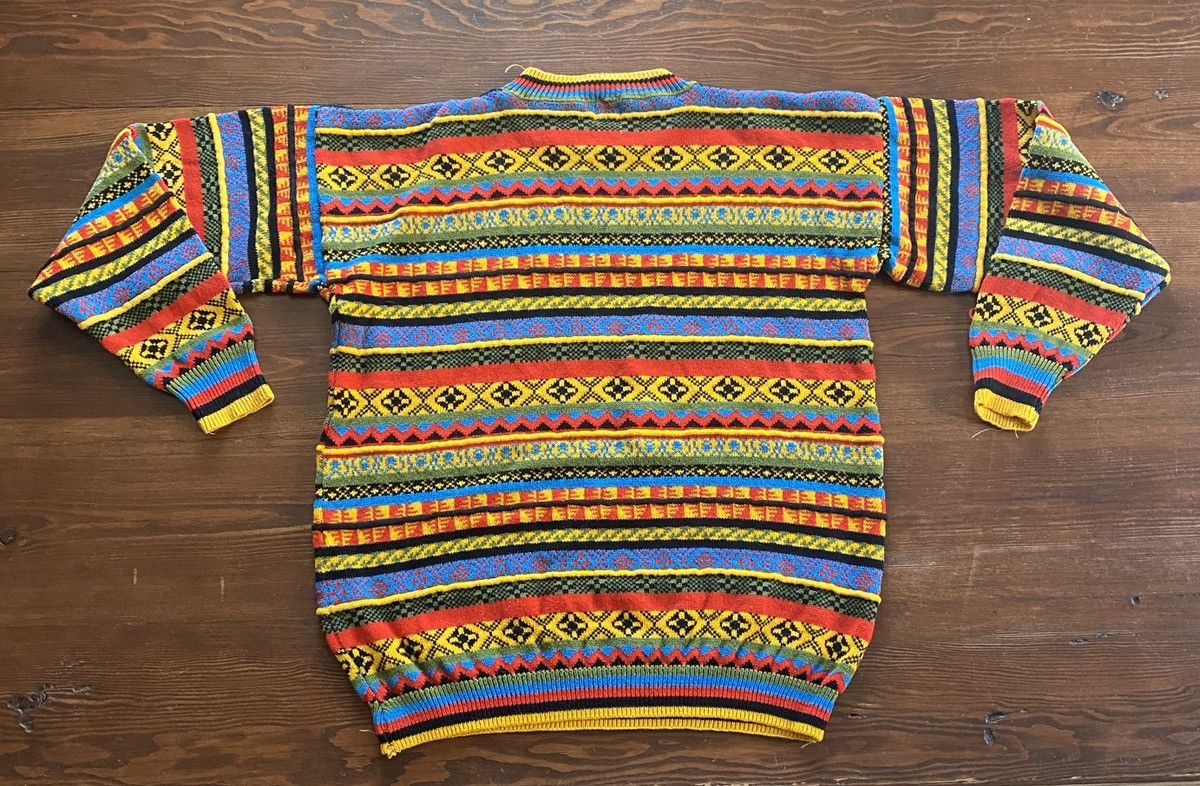 Vintage Vintage 90’s Tony Lambert 3D Knit Coogi Style Sweater Size US XL / EU 56 / 4 - 10 Thumbnail