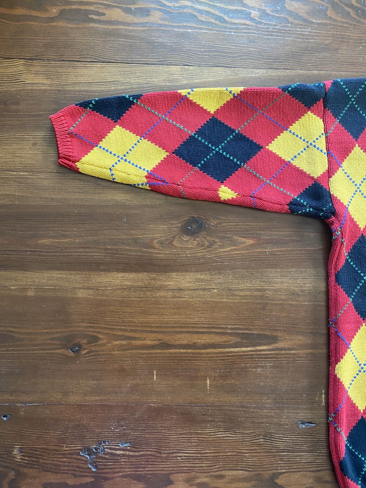 Gap Vintage 90’s Gap Women’s Argyle Oversized Knit Sweater Size M / US 6-8 / IT 42-44 - 11 Thumbnail