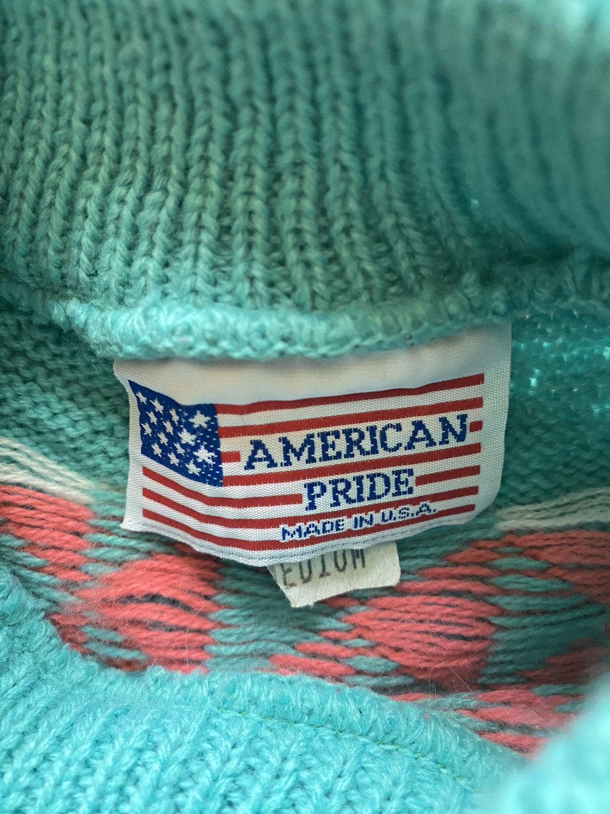 Vintage Vintage 80’s Textile Stripes Knit Mock Neck Sweater Size US M / EU 48-50 / 2 - 4 Thumbnail