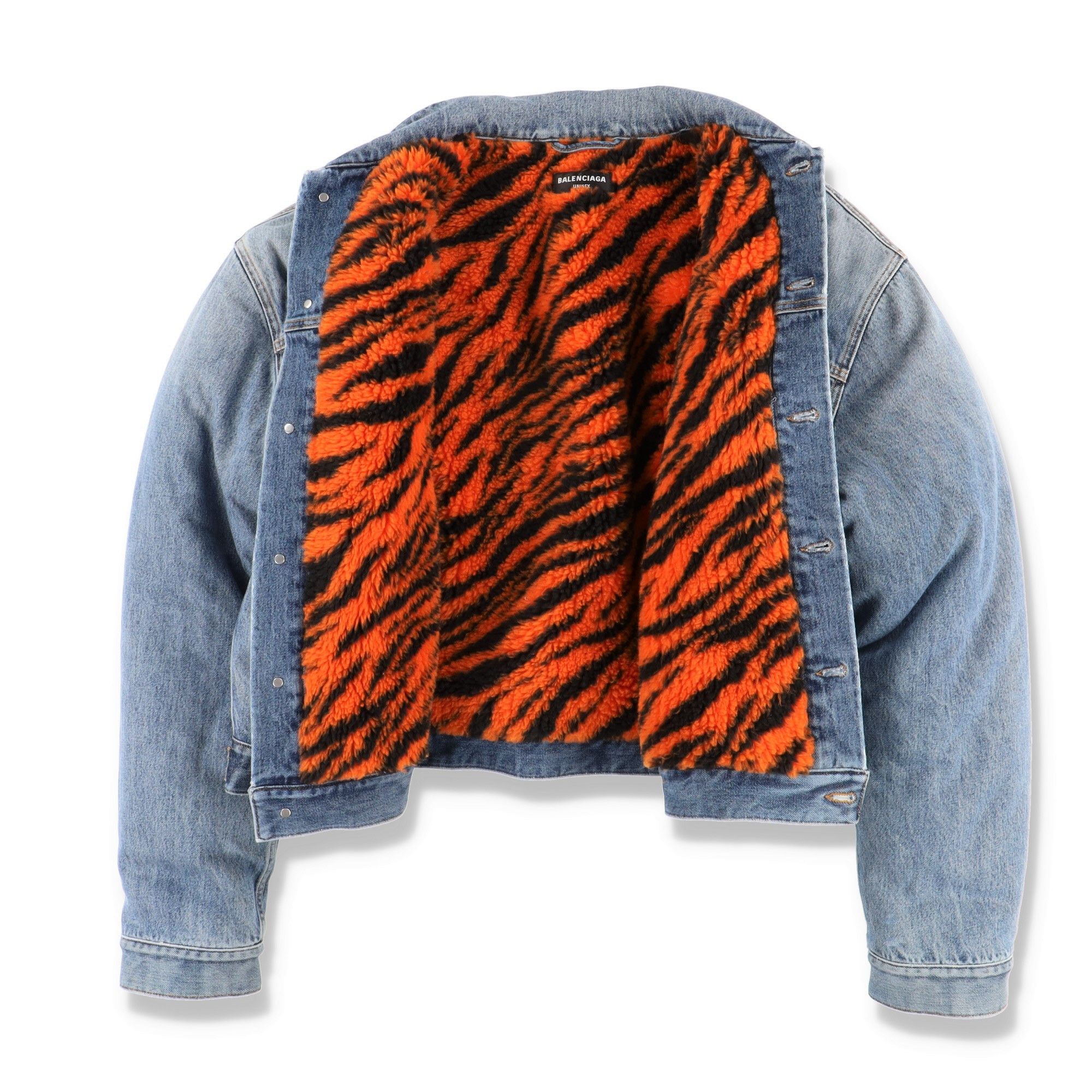 Balenciaga Blue Year of The Tiger Padded Denim Jacket Size US XS / EU 42 / 0 - 11 Thumbnail