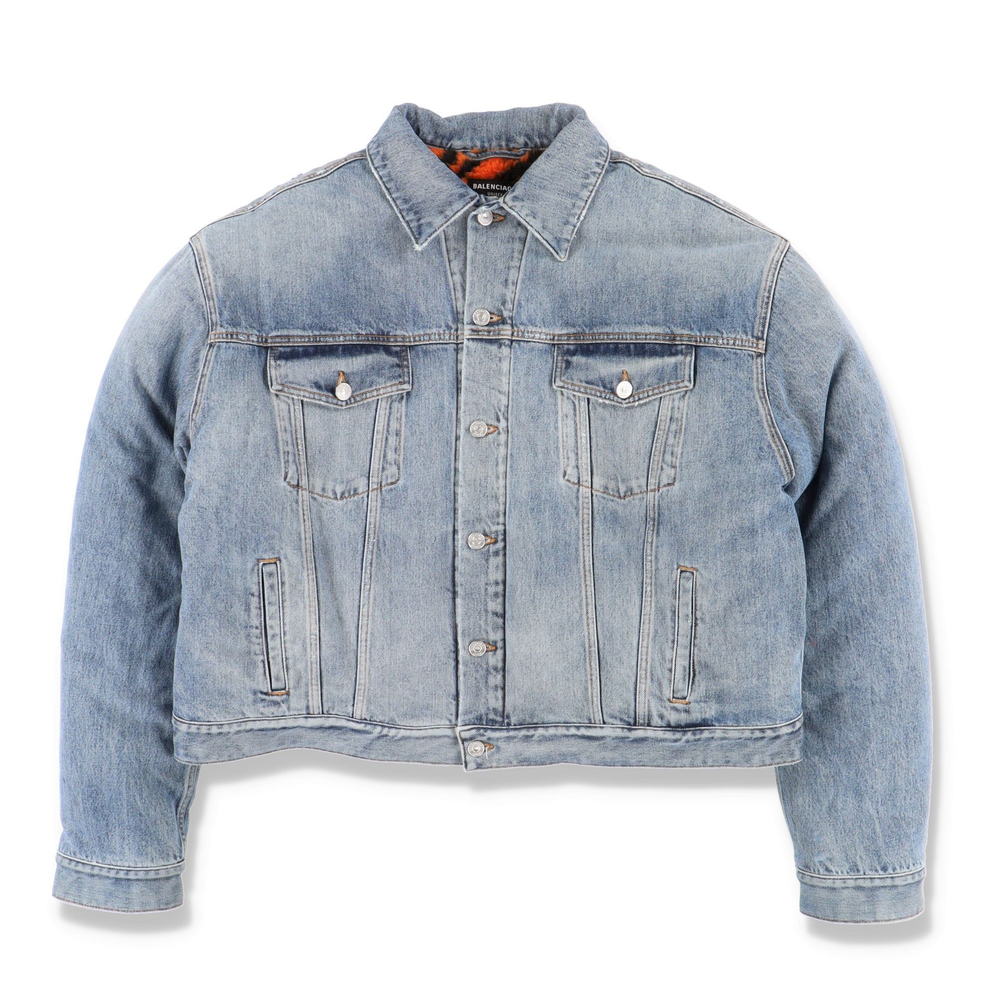 Balenciaga Blue Year of The Tiger Padded Denim Jacket Size US XS / EU 42 / 0 - 1 Thumbnail