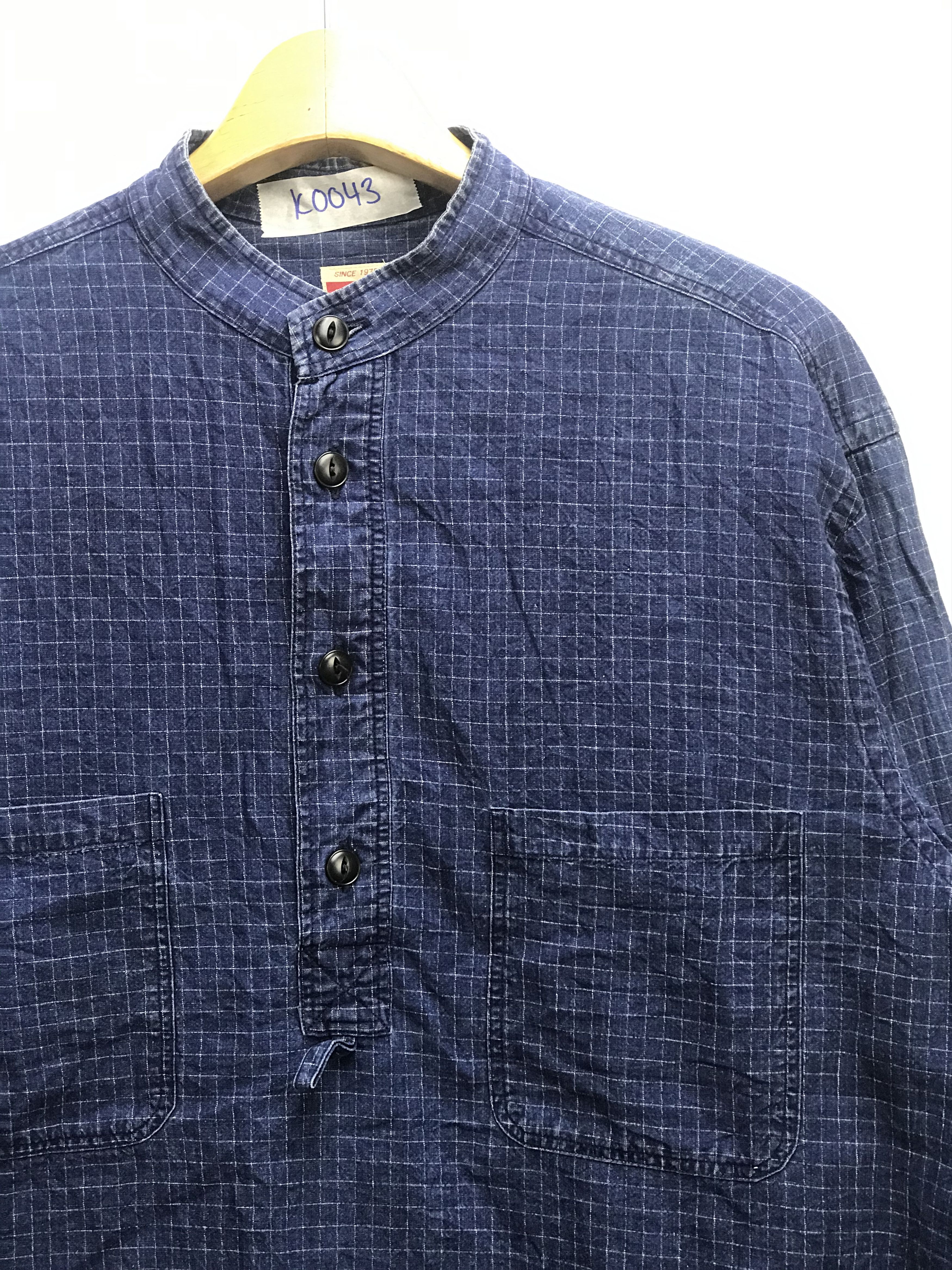 Vintage VINTAGE SCHIATTI PULLOVER BAND COLLAR SHIRT Size US M / EU 48-50 / 2 - 2 Thumbnail