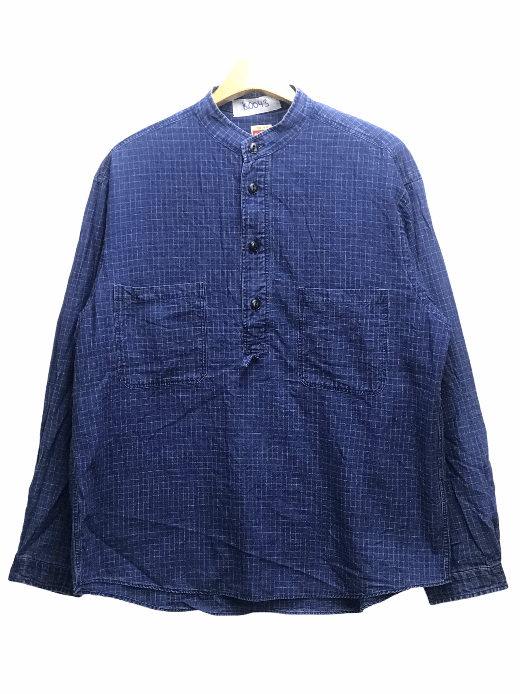 Vintage VINTAGE SCHIATTI PULLOVER BAND COLLAR SHIRT Size US M / EU 48-50 / 2 - 1 Thumbnail
