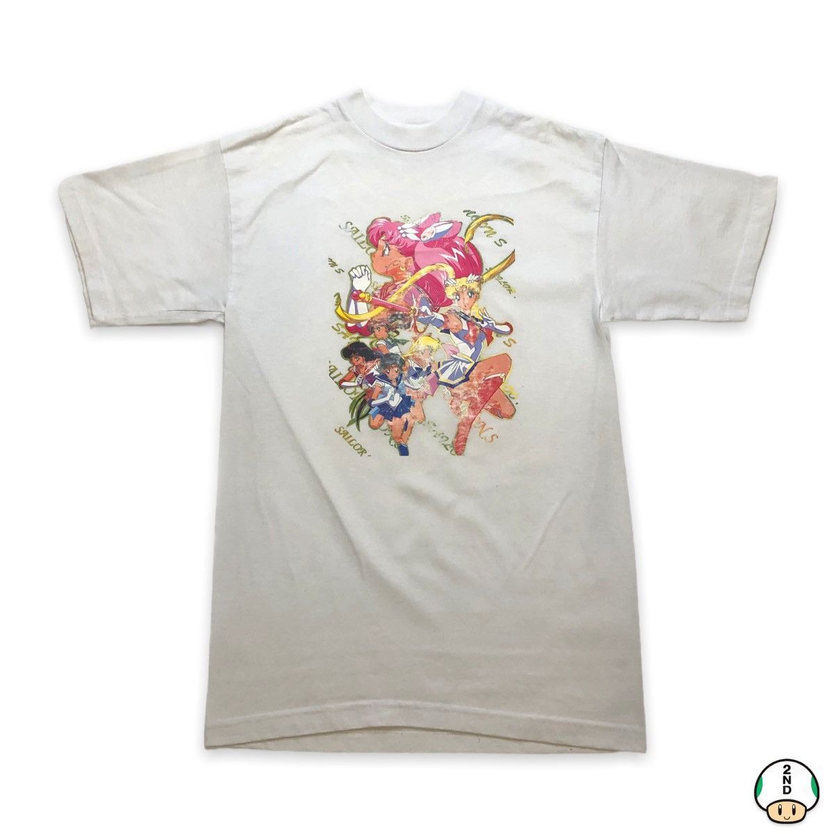 Anime Vintage 90s Sailor Moon Shirt Graphic Short Sleeve Anime Tee Size US M / EU 48-50 / 2 - 1 Thumbnail