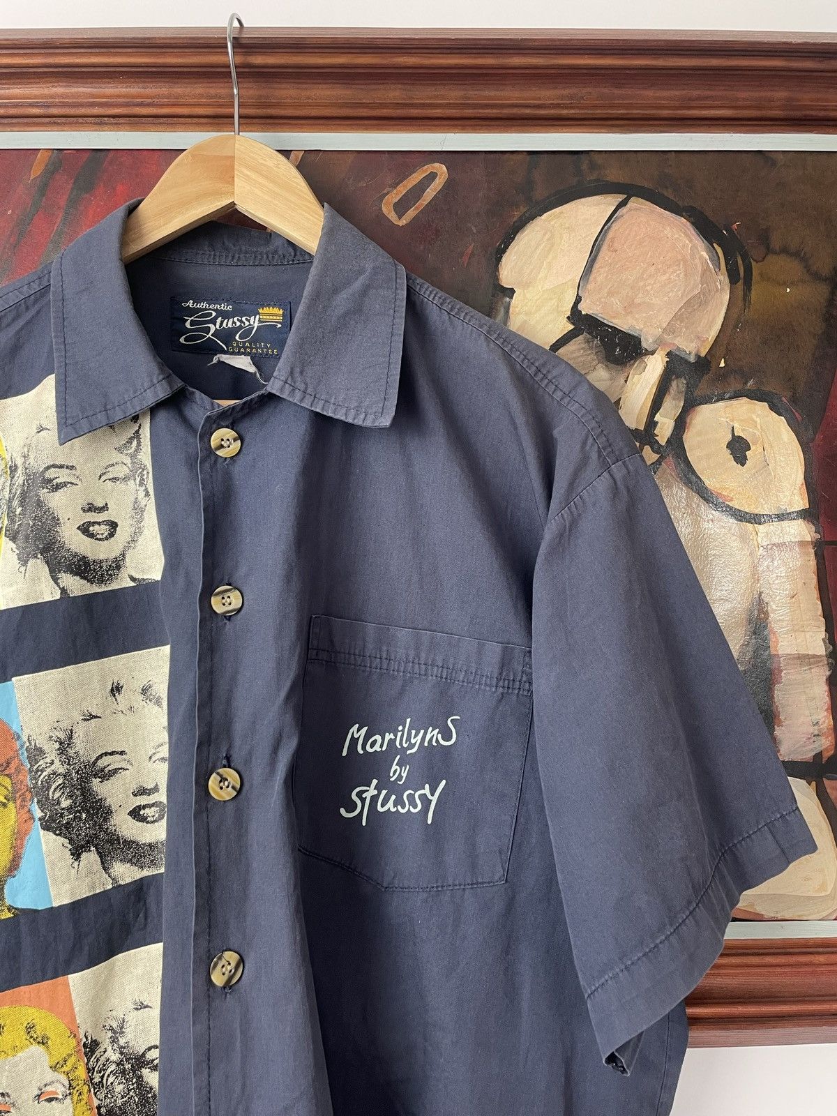 Stussy Vintage 90s Stussy Marilyn Monroe Andy Warhol ButtonUp Shirt Size US L / EU 52-54 / 3 - 3 Thumbnail