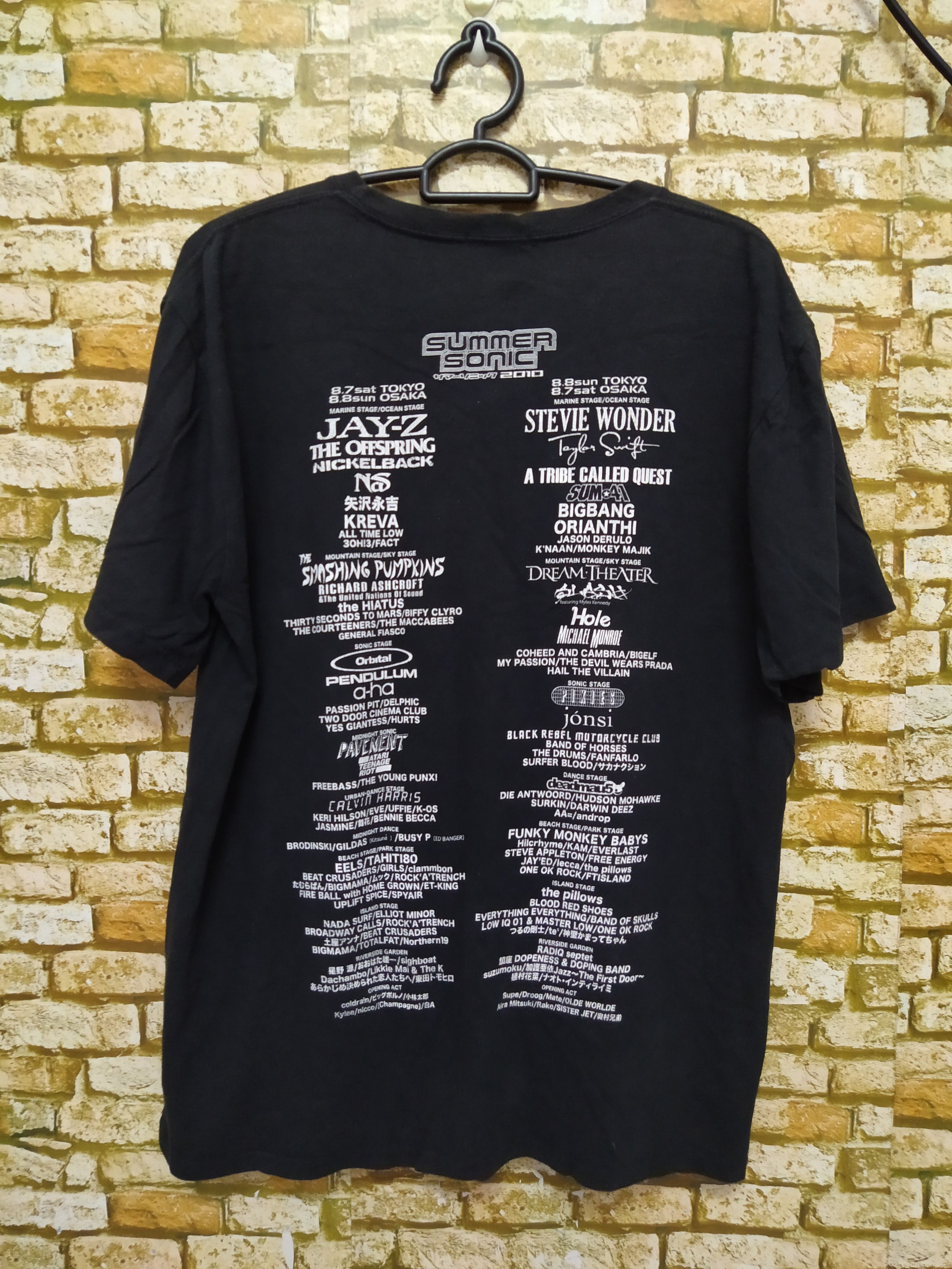 2010 SUMMER SONIC JAY-Z THE OFFSPRING SHIRT (B719)
