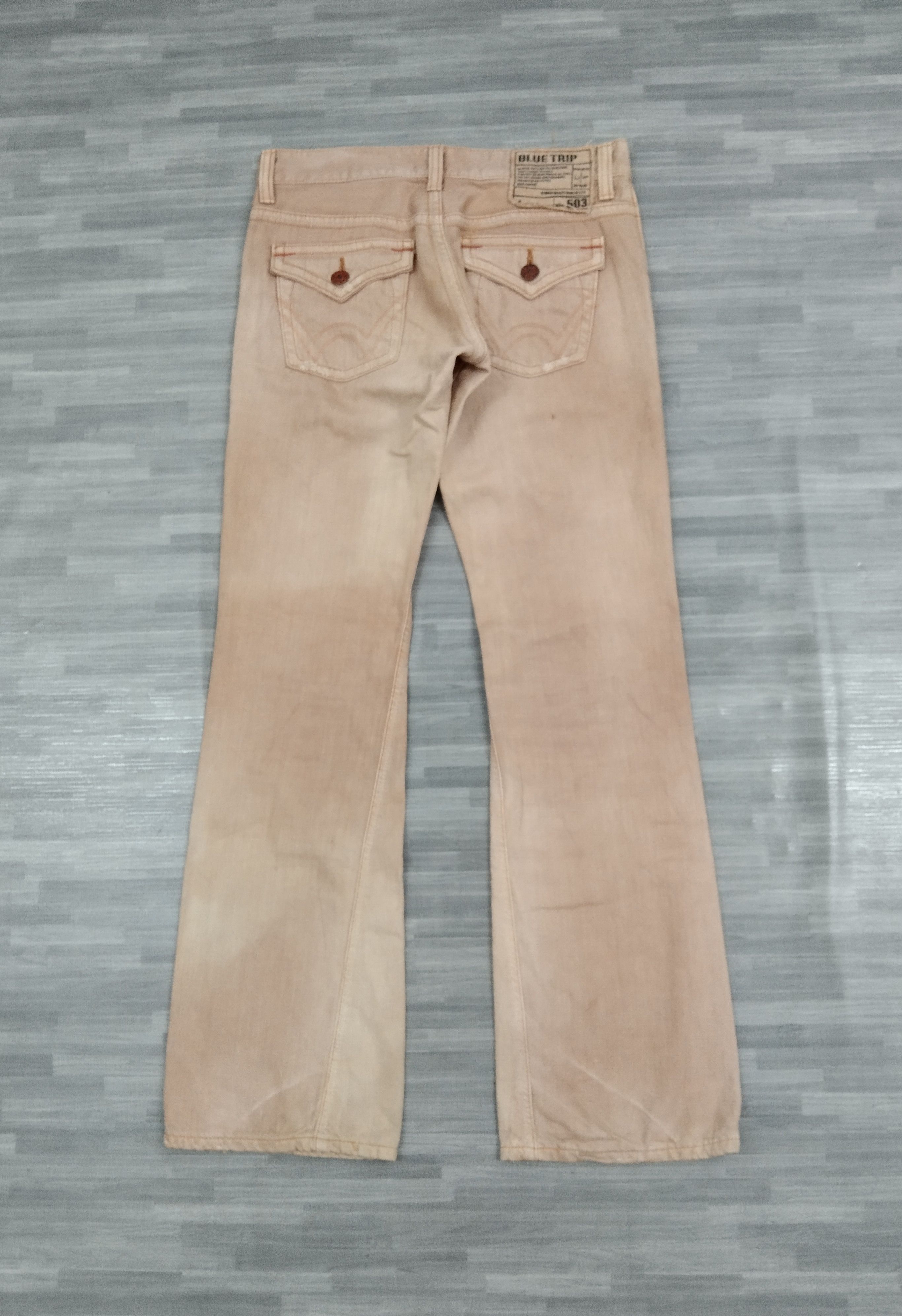 Vintage FLARE🔥SICK WASHED PEACH 503 EDWIN DENIM PANTS Size US 30 / EU 46 - 3 Thumbnail