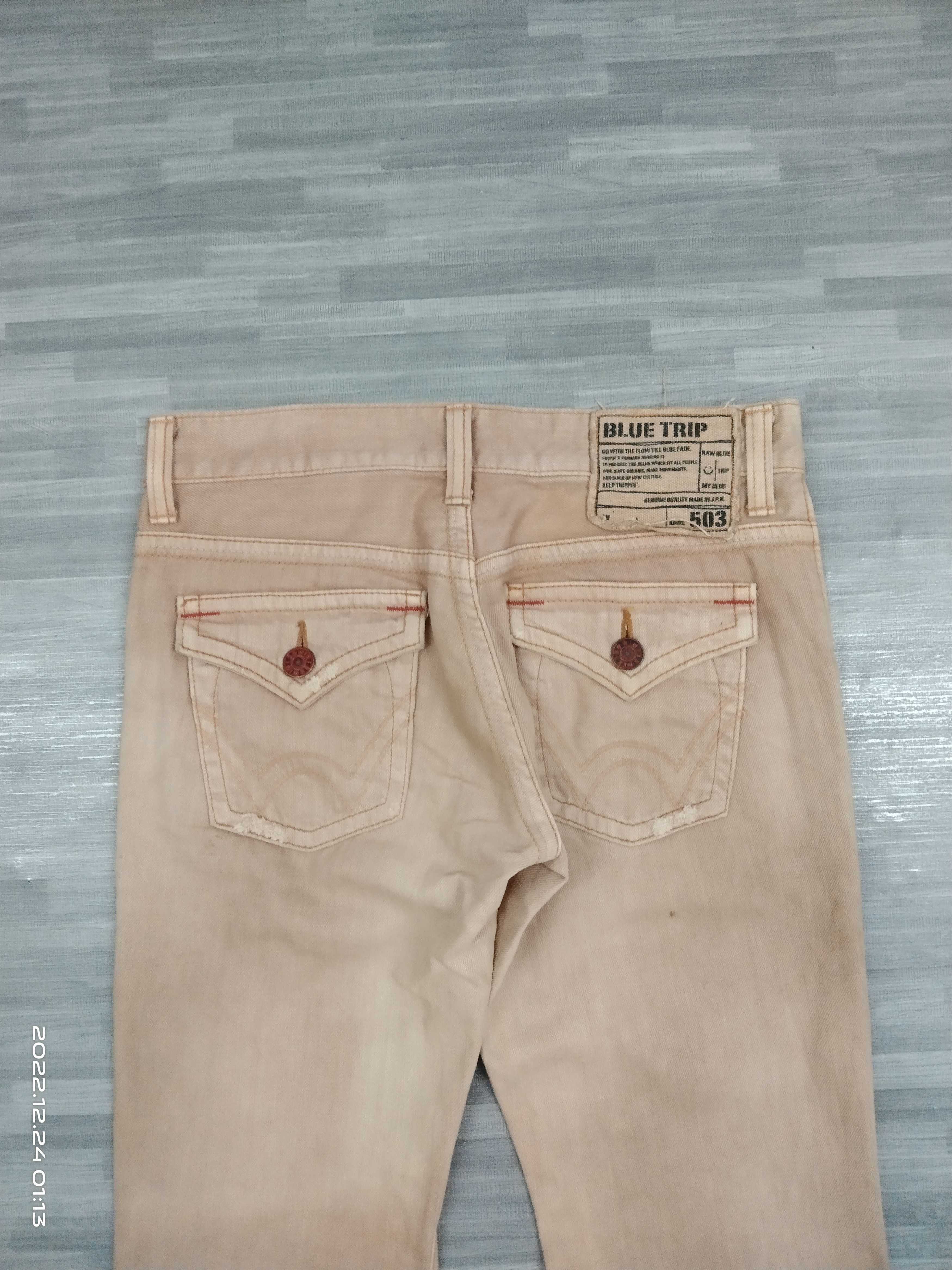 Vintage FLARE🔥SICK WASHED PEACH 503 EDWIN DENIM PANTS Size US 30 / EU 46 - 5 Thumbnail