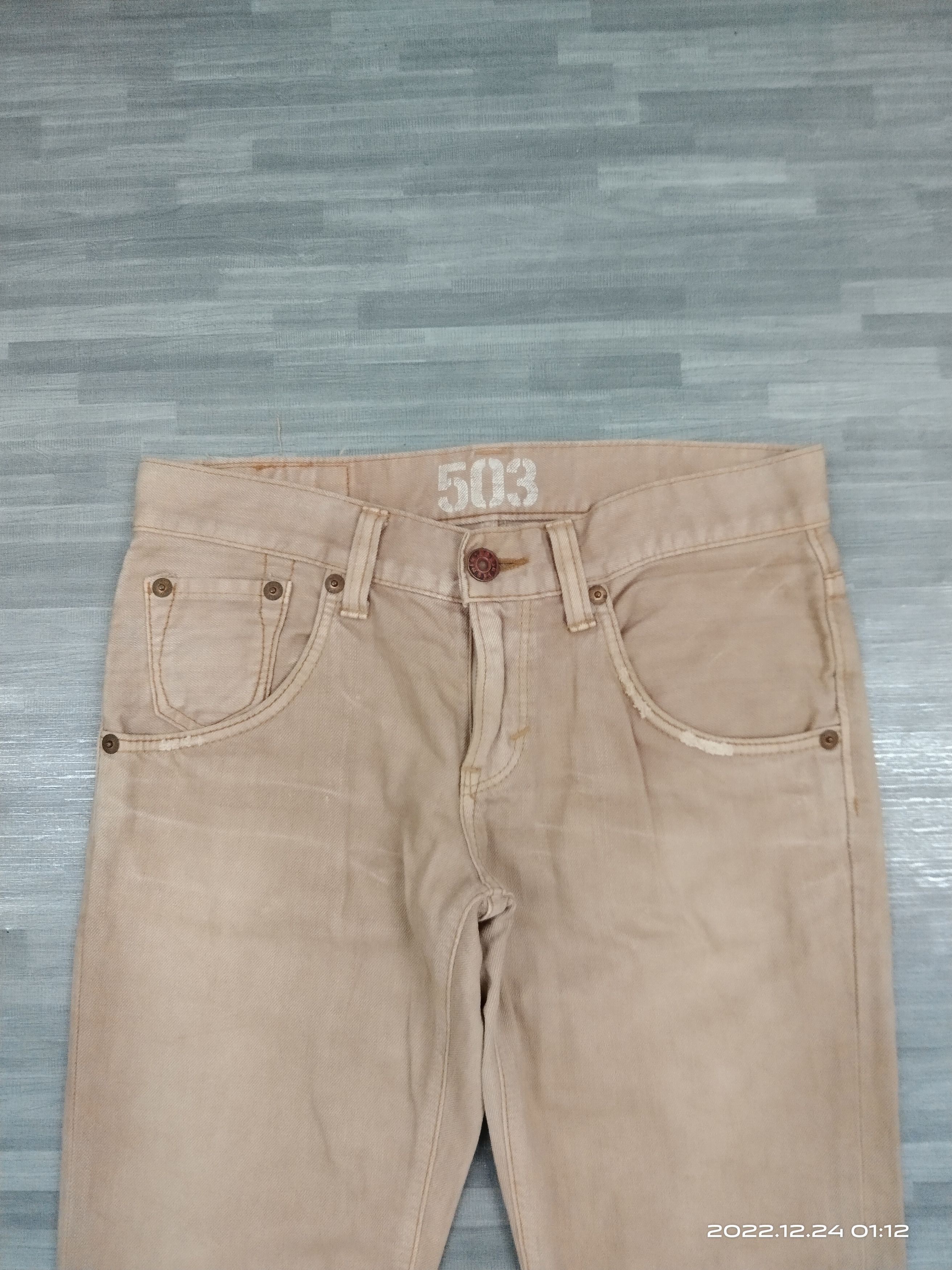 Vintage FLARE🔥SICK WASHED PEACH 503 EDWIN DENIM PANTS Size US 30 / EU 46 - 4 Thumbnail
