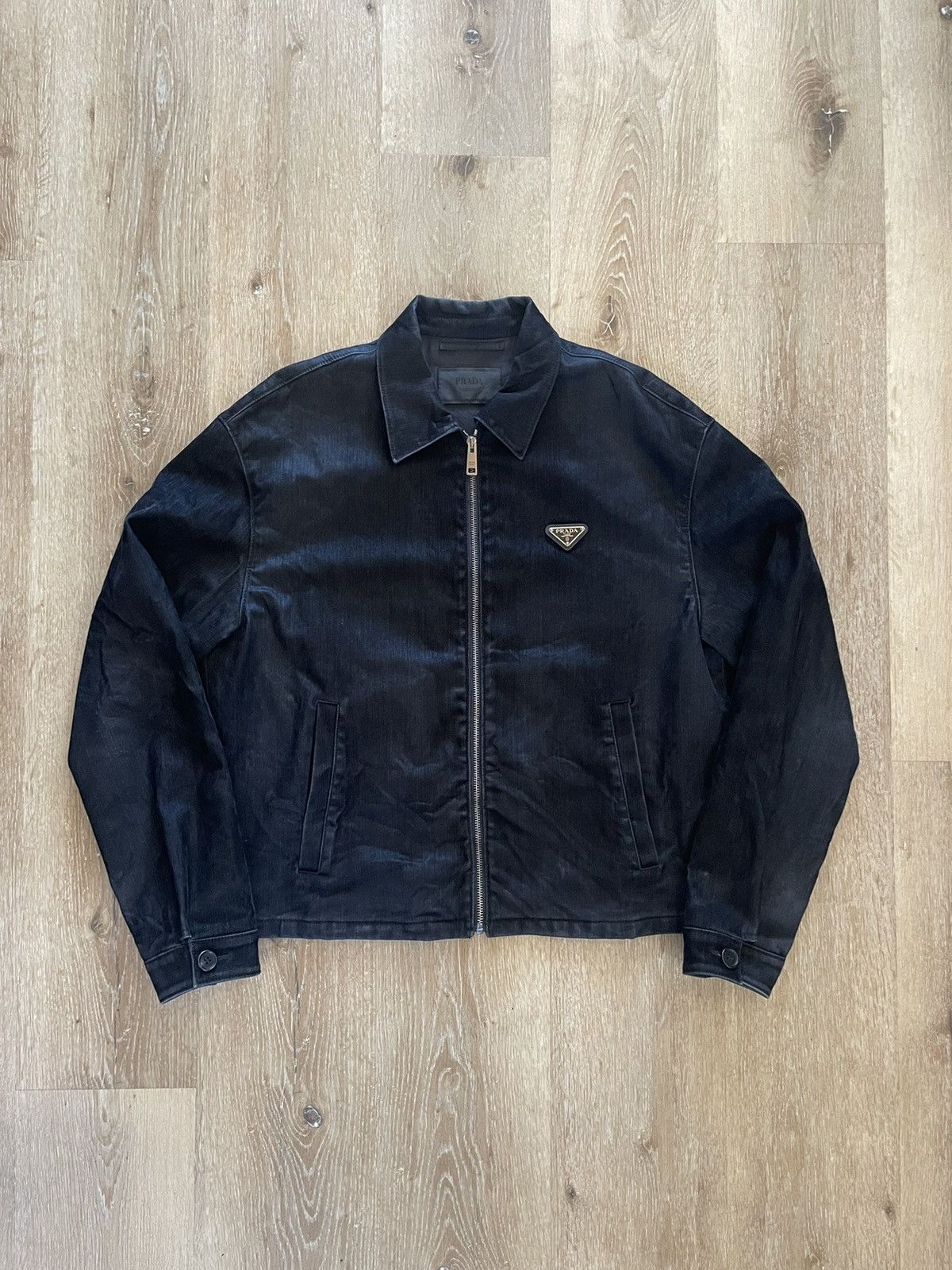 Prada SS22 Velvet Denim Blouson Jacket worn by Frank Ocean | Grailed