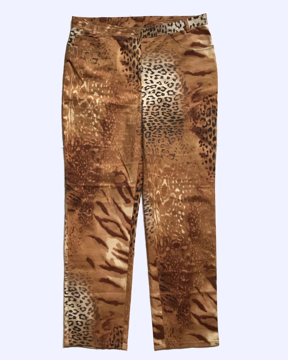 GF Ferre × Gianfranco Ferre Gianfranco Ferre Animal Leopard Print Womans Wide Pants Size US 36 / EU 52 - 1 Thumbnail