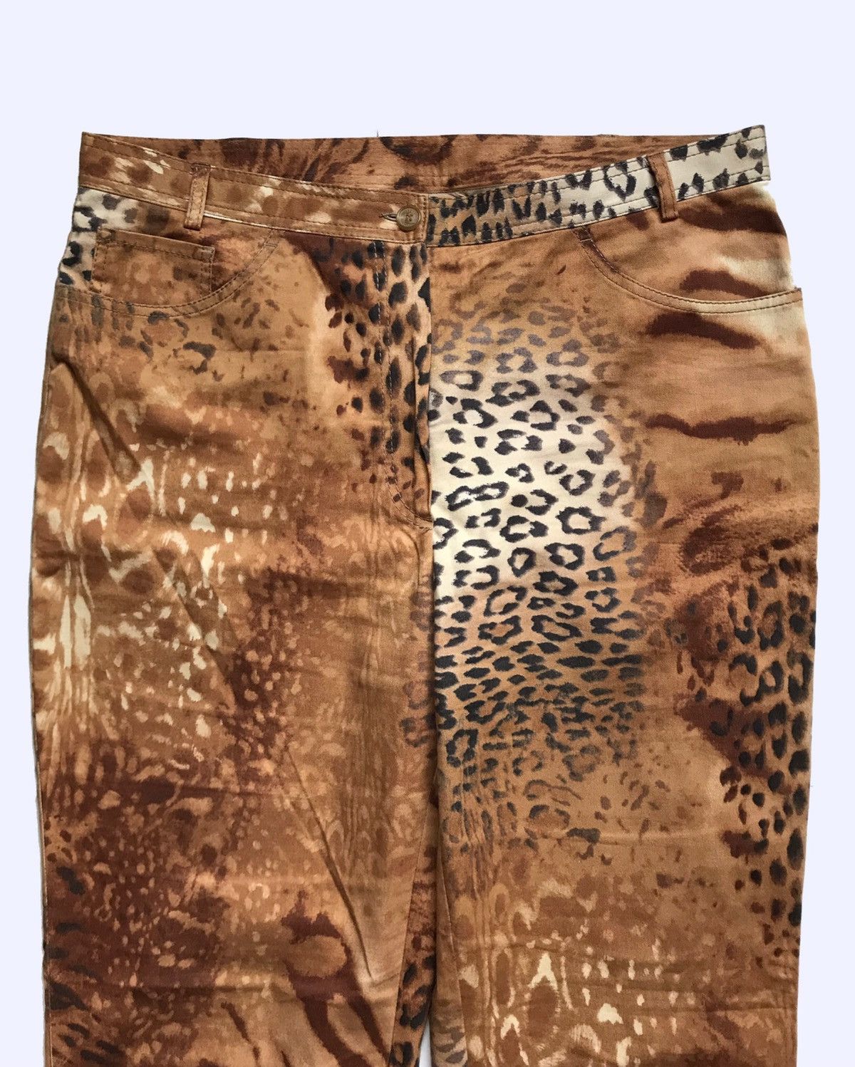 GF Ferre × Gianfranco Ferre Gianfranco Ferre Animal Leopard Print Womans Wide Pants Size US 36 / EU 52 - 2 Thumbnail