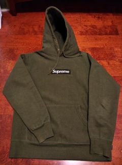 Supreme green best sale hoodie box logo