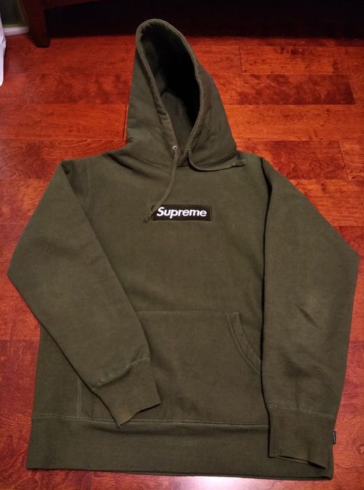 Supreme box logo clearance hoodie olive green