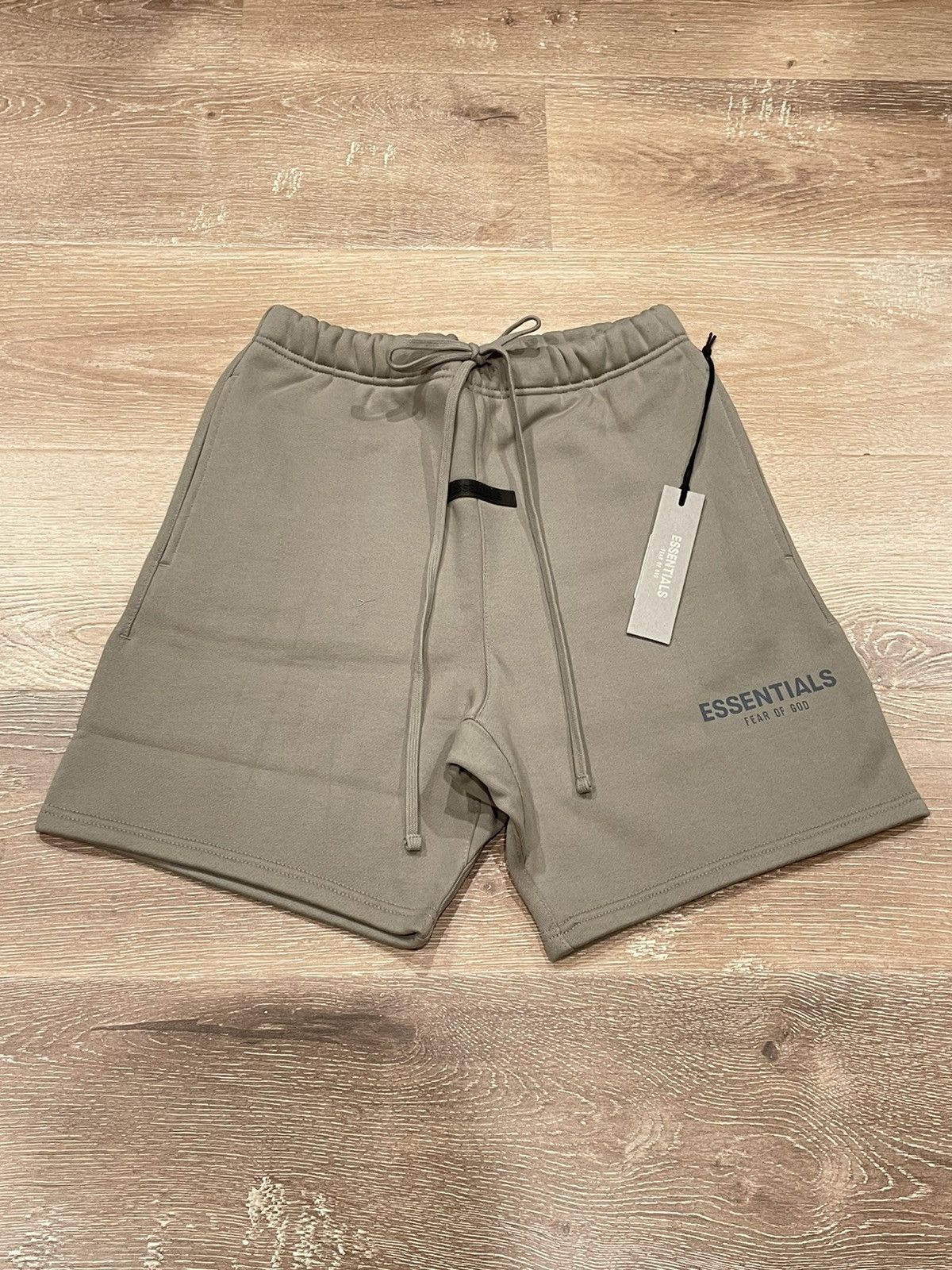 image of Fear Of God Essentials Moss Logo Shorts Xxs, Men's (Size 26)